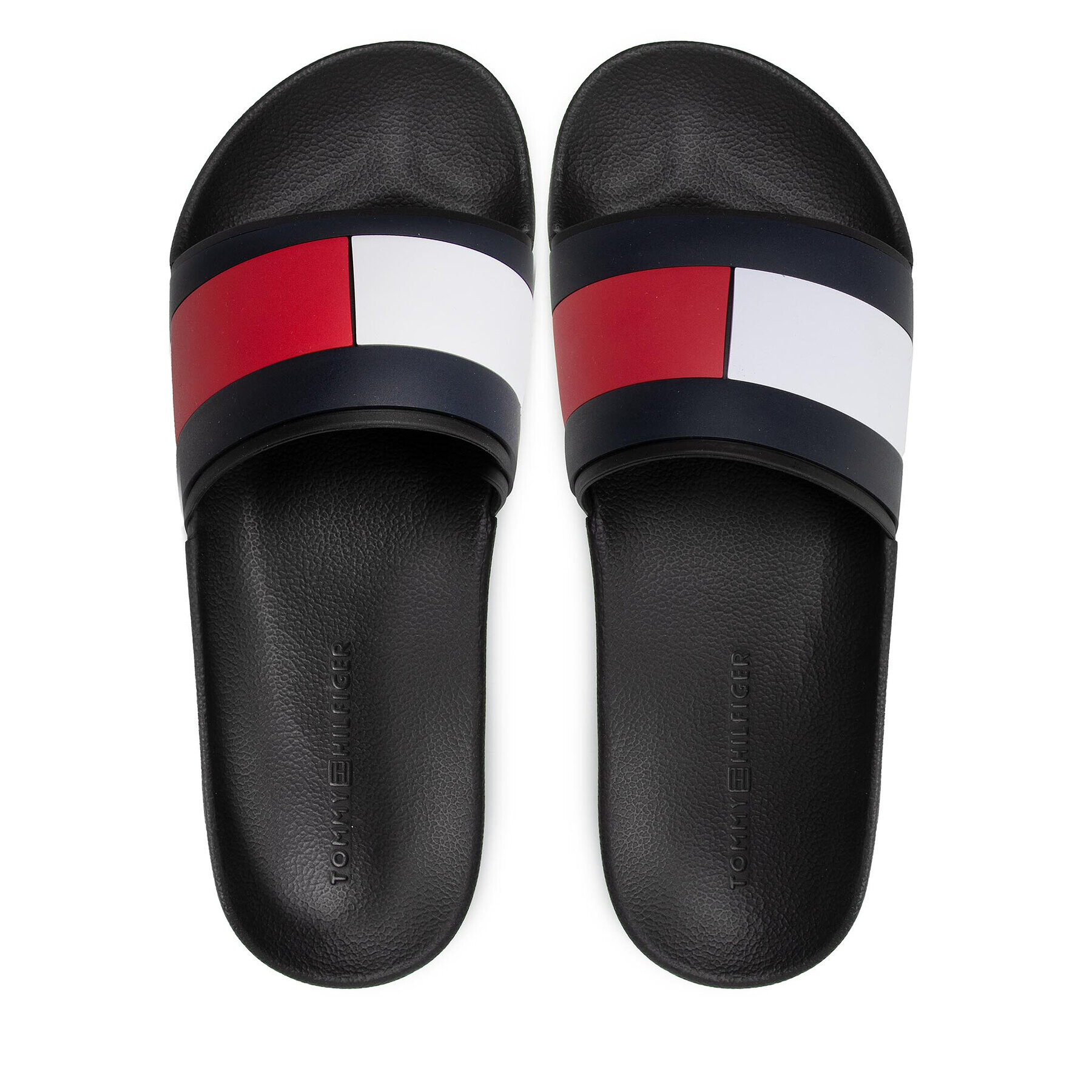 Tommy Hilfiger Šľapky Rubber Th Flag Pool Slide FM0FM04263 Čierna - Pepit.sk