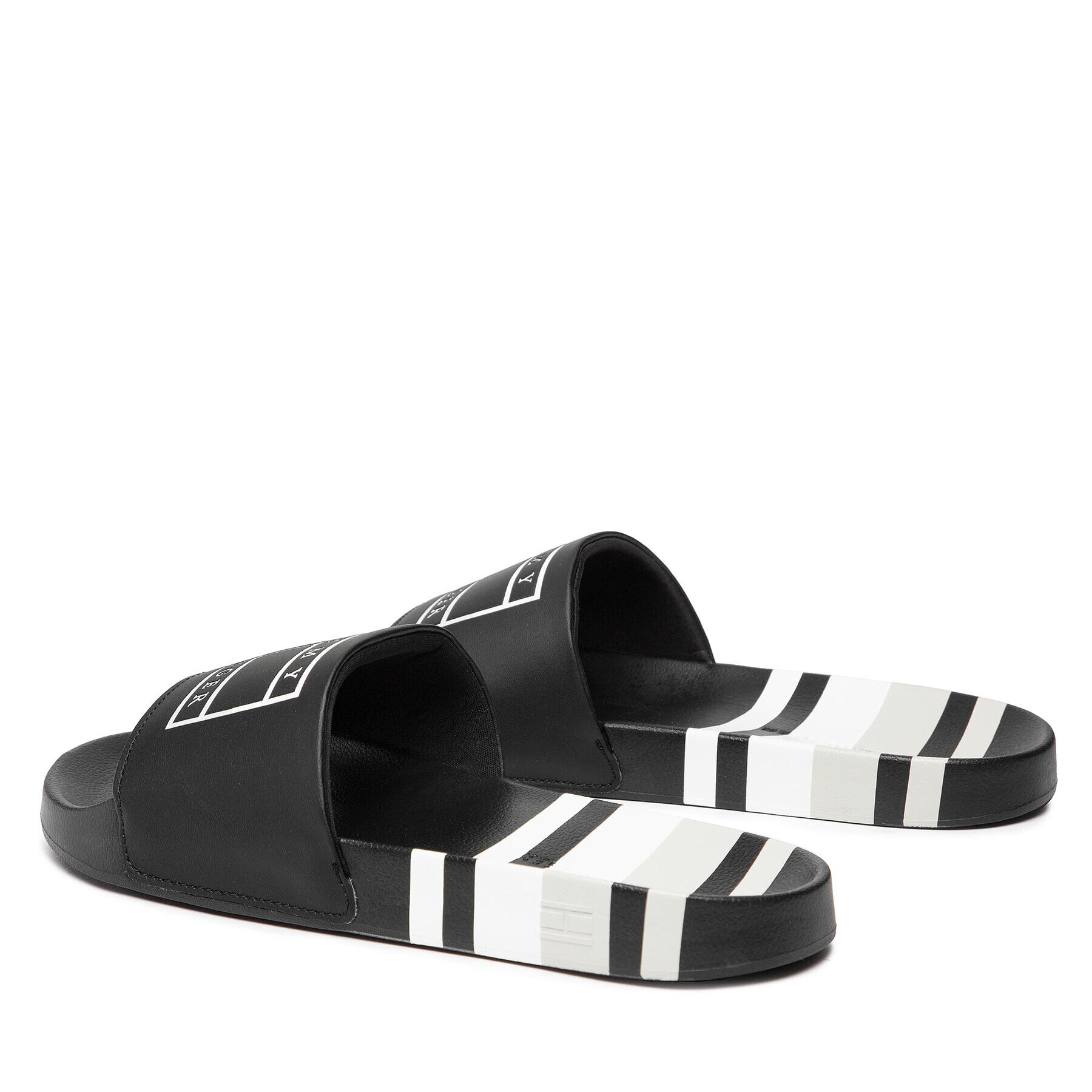 Tommy Hilfiger Šľapky Strips Hilfiger Pool Slide FM0FM04061 Čierna - Pepit.sk