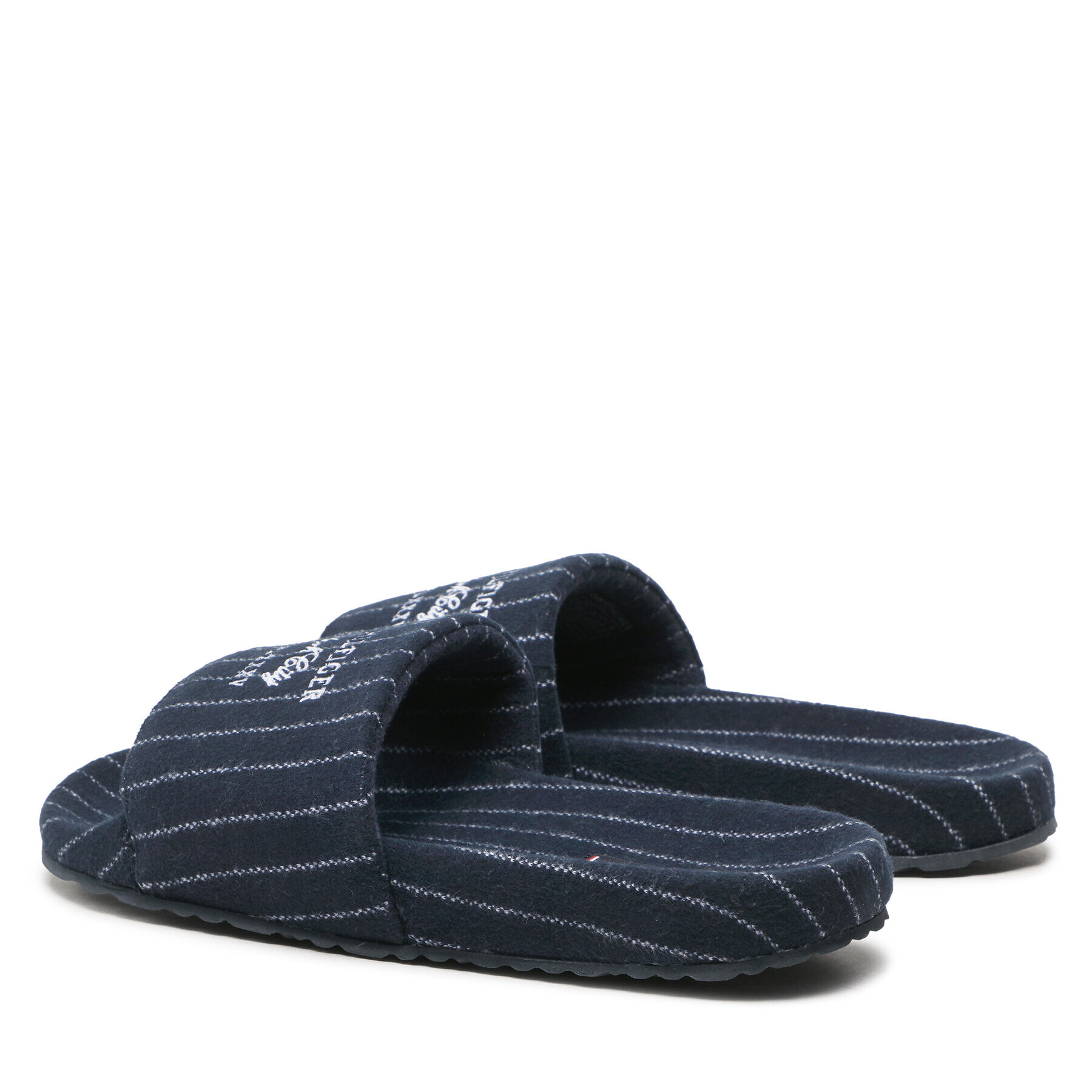 Tommy Hilfiger Šľapky Warm Felt Hilfiger Pool Slide FM0FM04225 Tmavomodrá - Pepit.sk