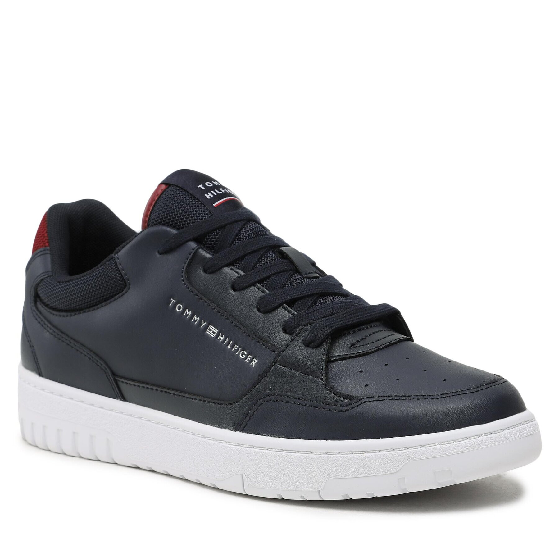 Tommy Hilfiger Sneakersy Basket Core Leather FM0FM04693 Tmavomodrá - Pepit.sk