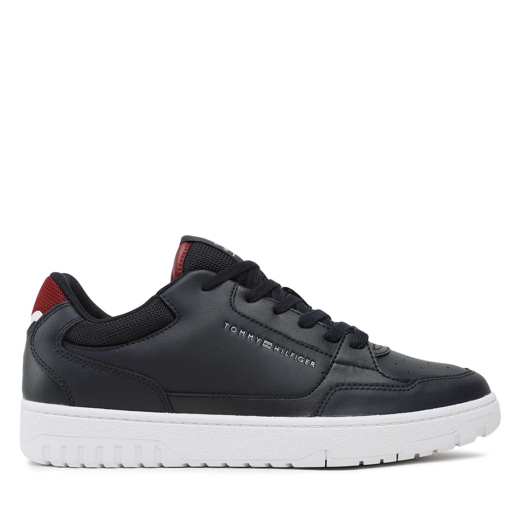 Tommy Hilfiger Sneakersy Basket Core Leather FM0FM04693 Tmavomodrá - Pepit.sk