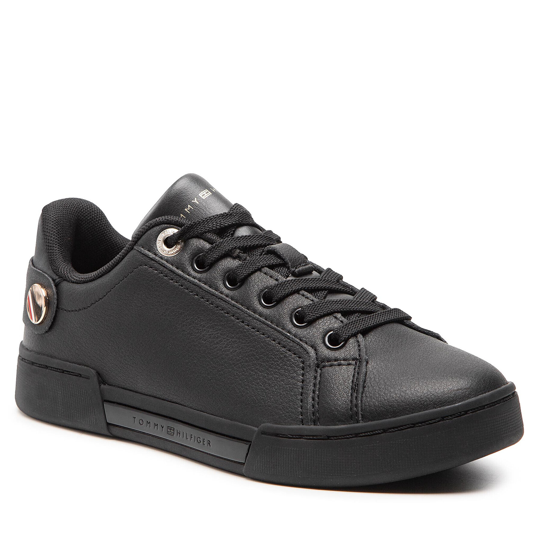 Tommy Hilfiger Sneakersy Button Detail Court Sneaker FW0FW06733 Čierna - Pepit.sk