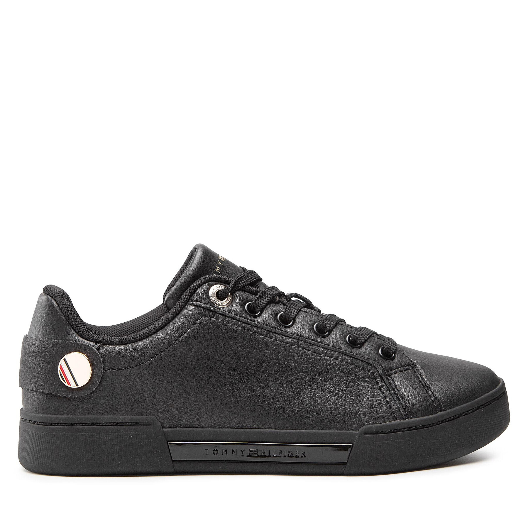 Tommy Hilfiger Sneakersy Button Detail Court Sneaker FW0FW06733 Čierna - Pepit.sk