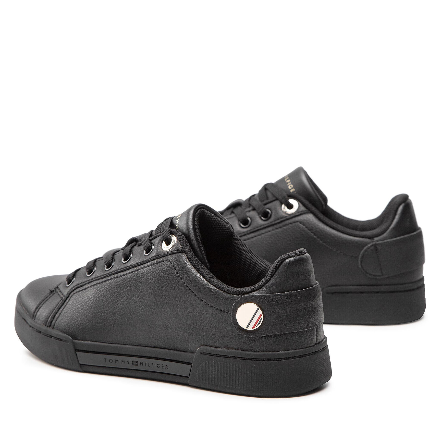 Tommy Hilfiger Sneakersy Button Detail Court Sneaker FW0FW06733 Čierna - Pepit.sk