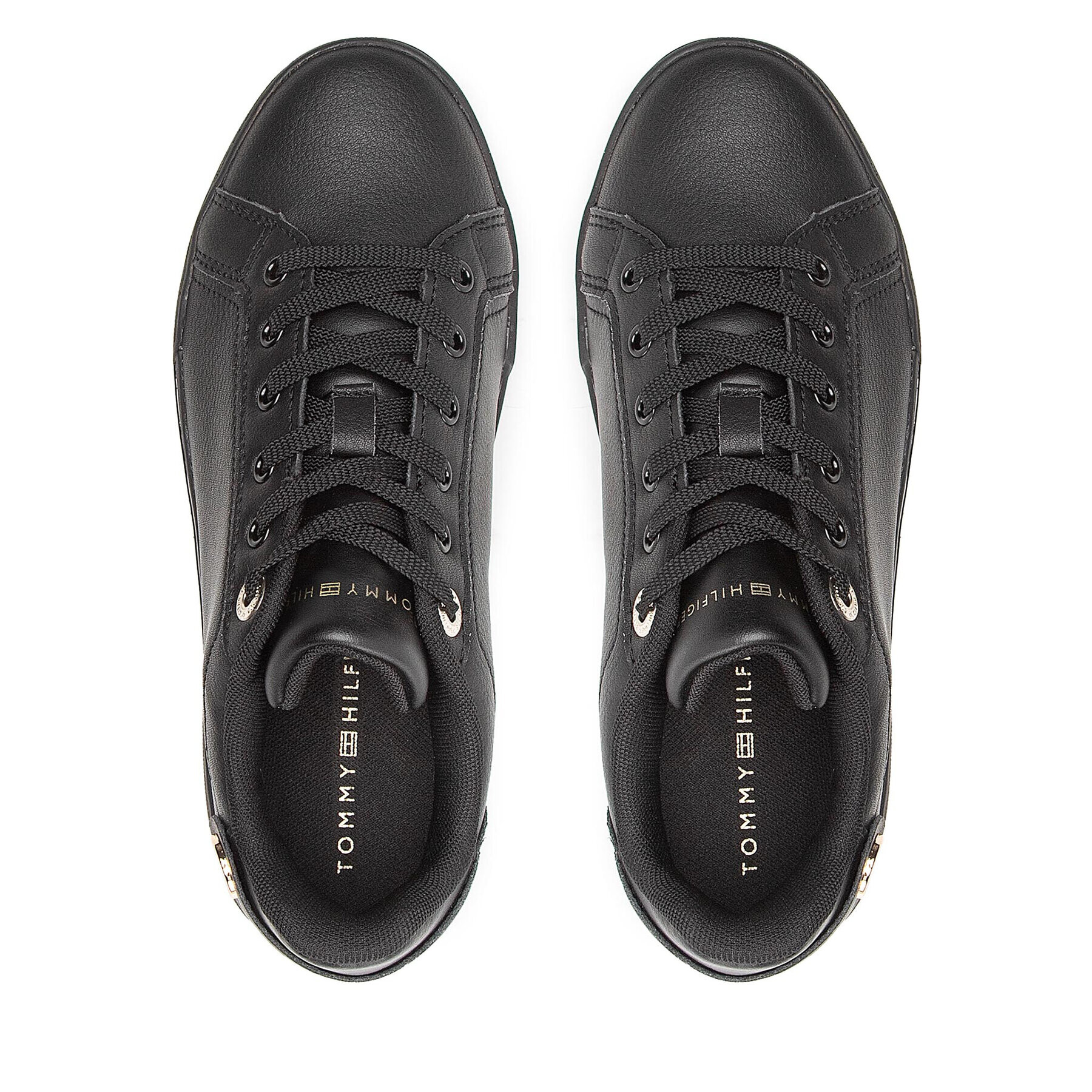 Tommy Hilfiger Sneakersy Button Detail Court Sneaker FW0FW06733 Čierna - Pepit.sk