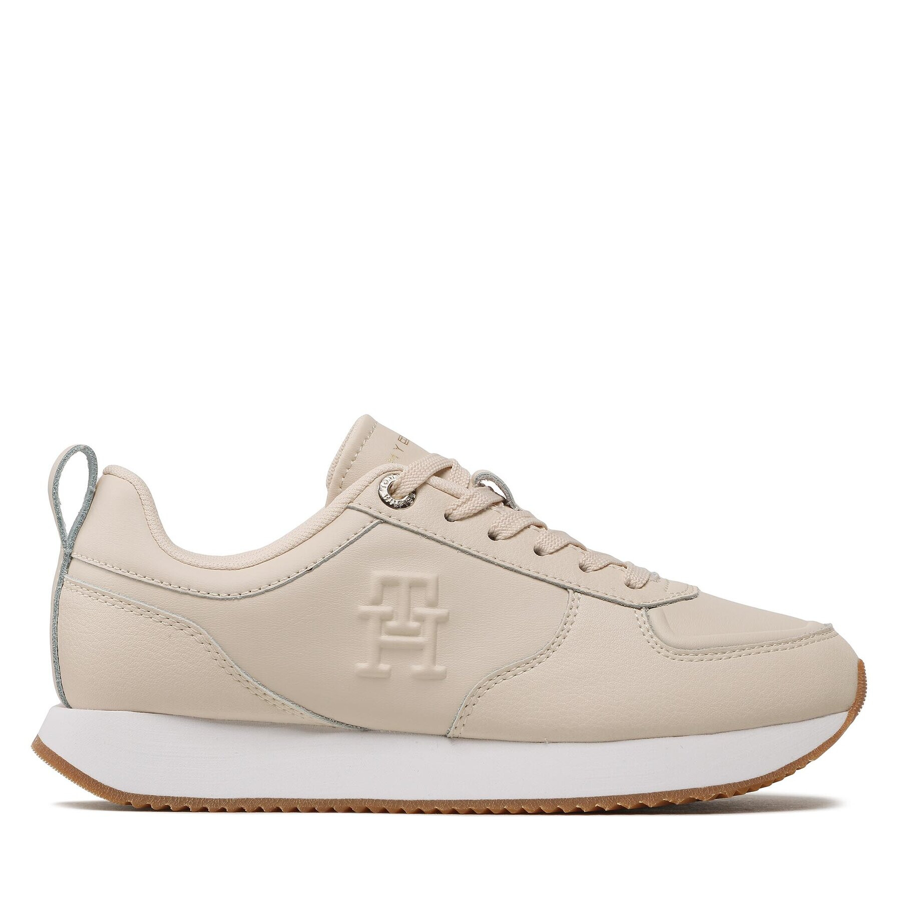 Tommy Hilfiger Sneakersy Casual Leather Runner FW0FW07285 Béžová - Pepit.sk