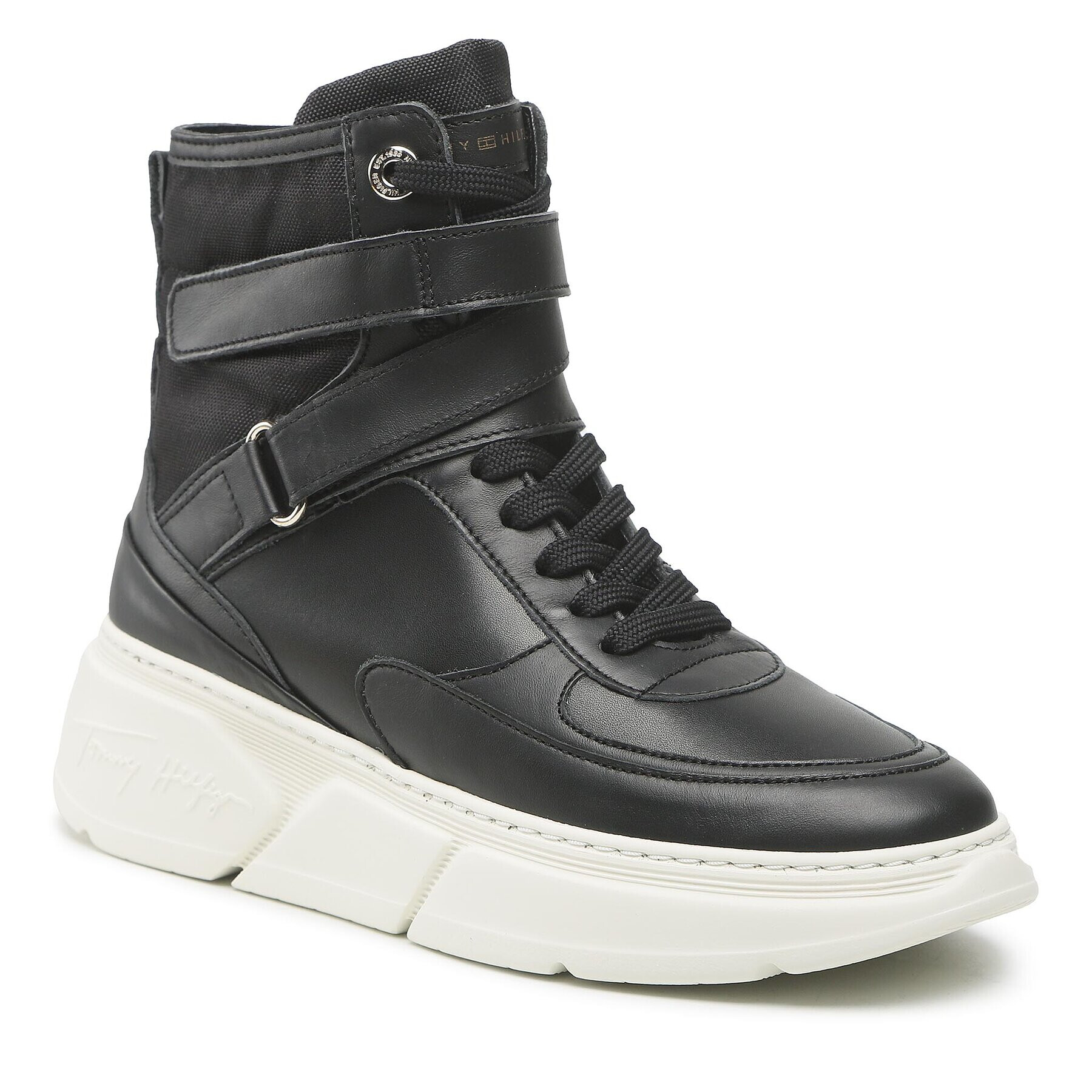 Tommy Hilfiger Sneakersy Chunky Warm Sneaker Higk FW0FW06910 Čierna - Pepit.sk