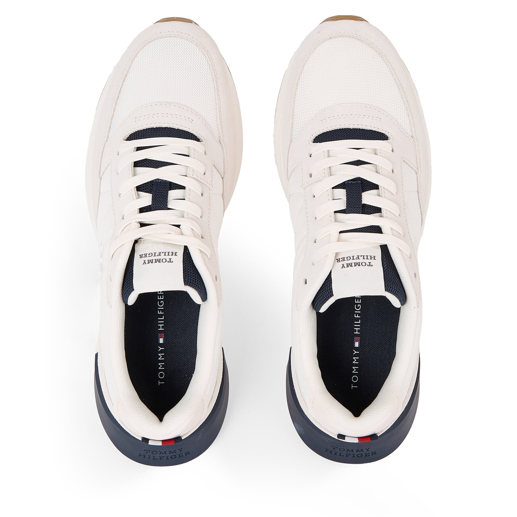 Tommy Hilfiger Sneakersy Classic Elevated Runner Mix FM0FM04636 Biela - Pepit.sk