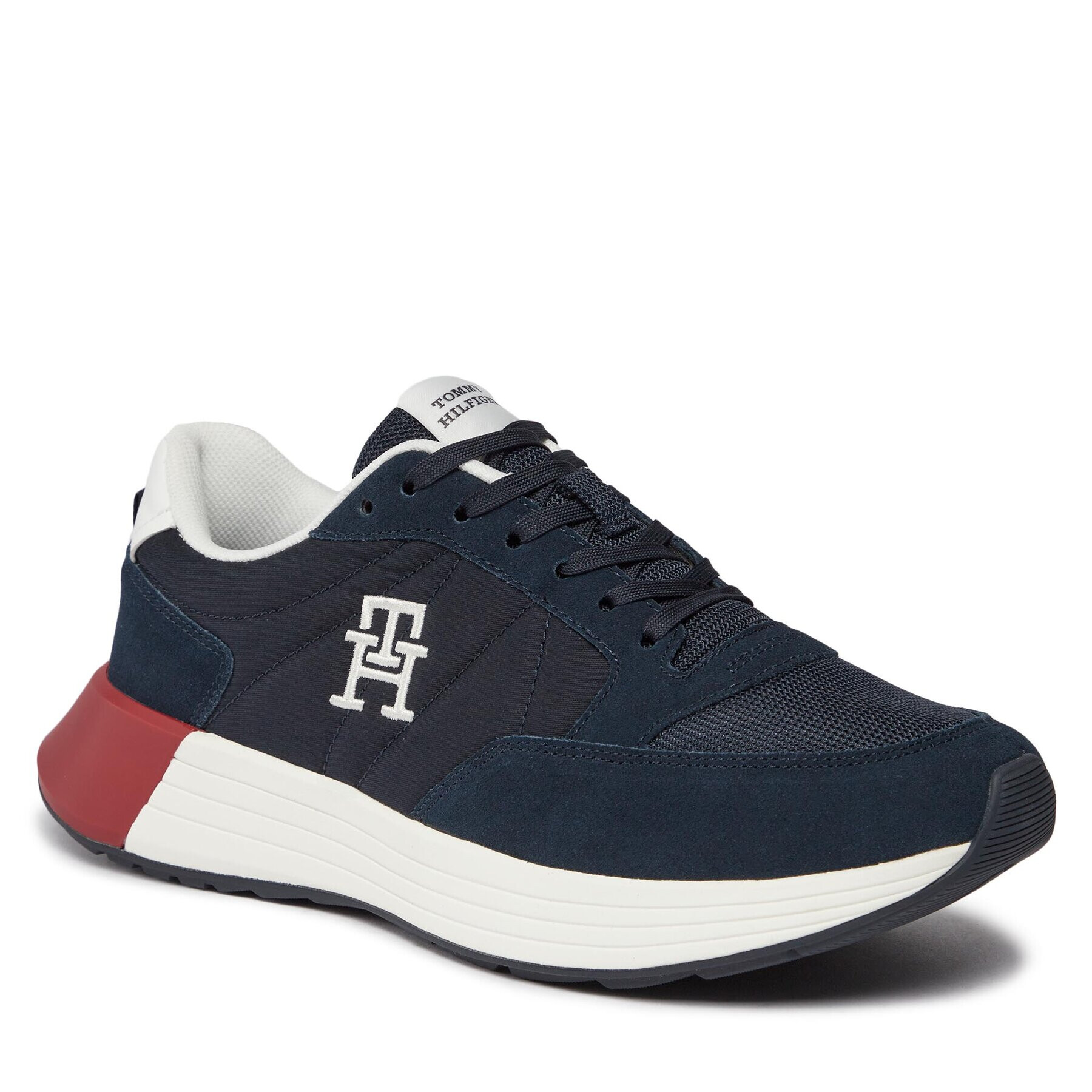 Tommy Hilfiger Sneakersy Classic Elevated Runner Mix FM0FM04636 Modrá - Pepit.sk