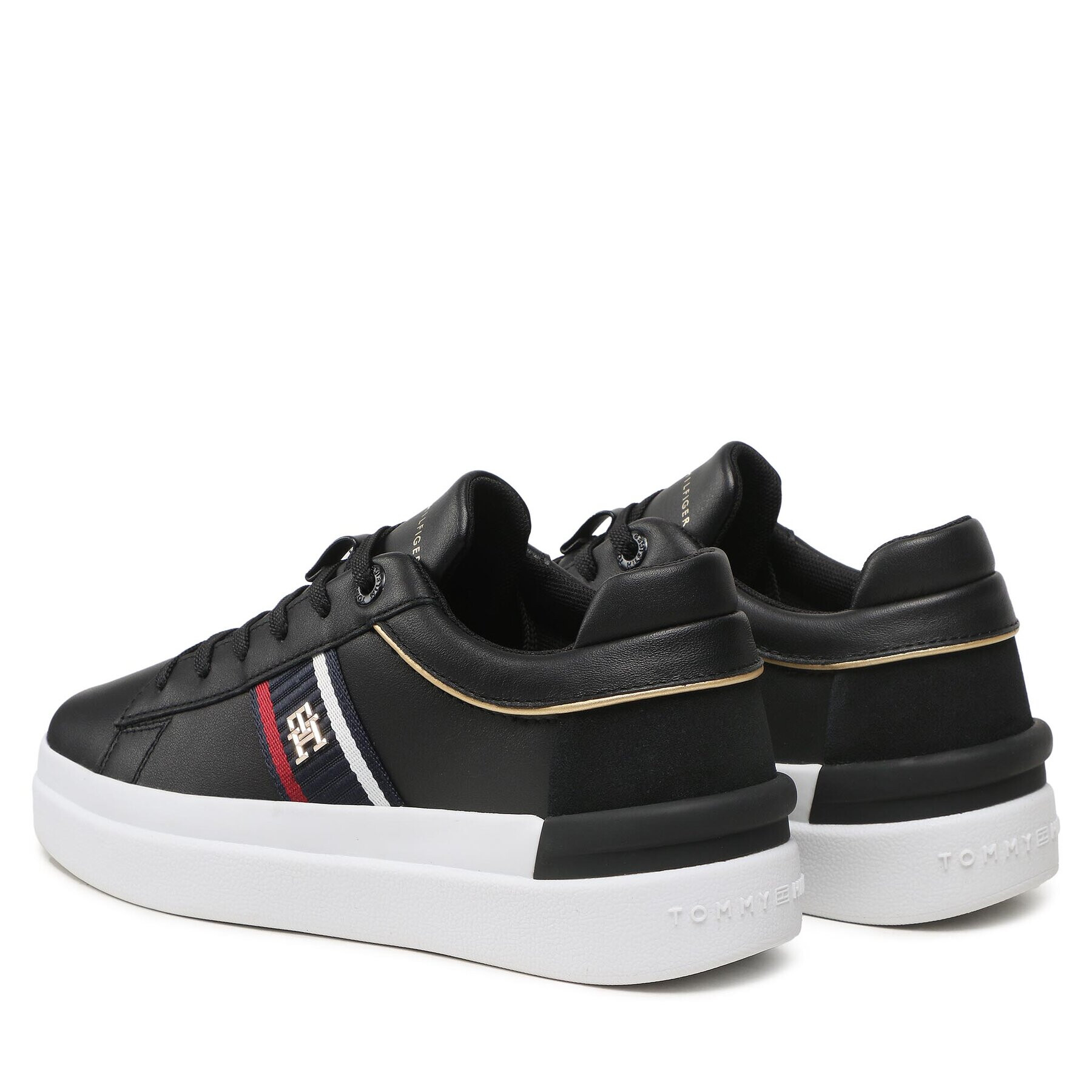 Tommy Hilfiger Sneakersy Corp Webbing Court Sneaker FW0FW07387 Čierna - Pepit.sk