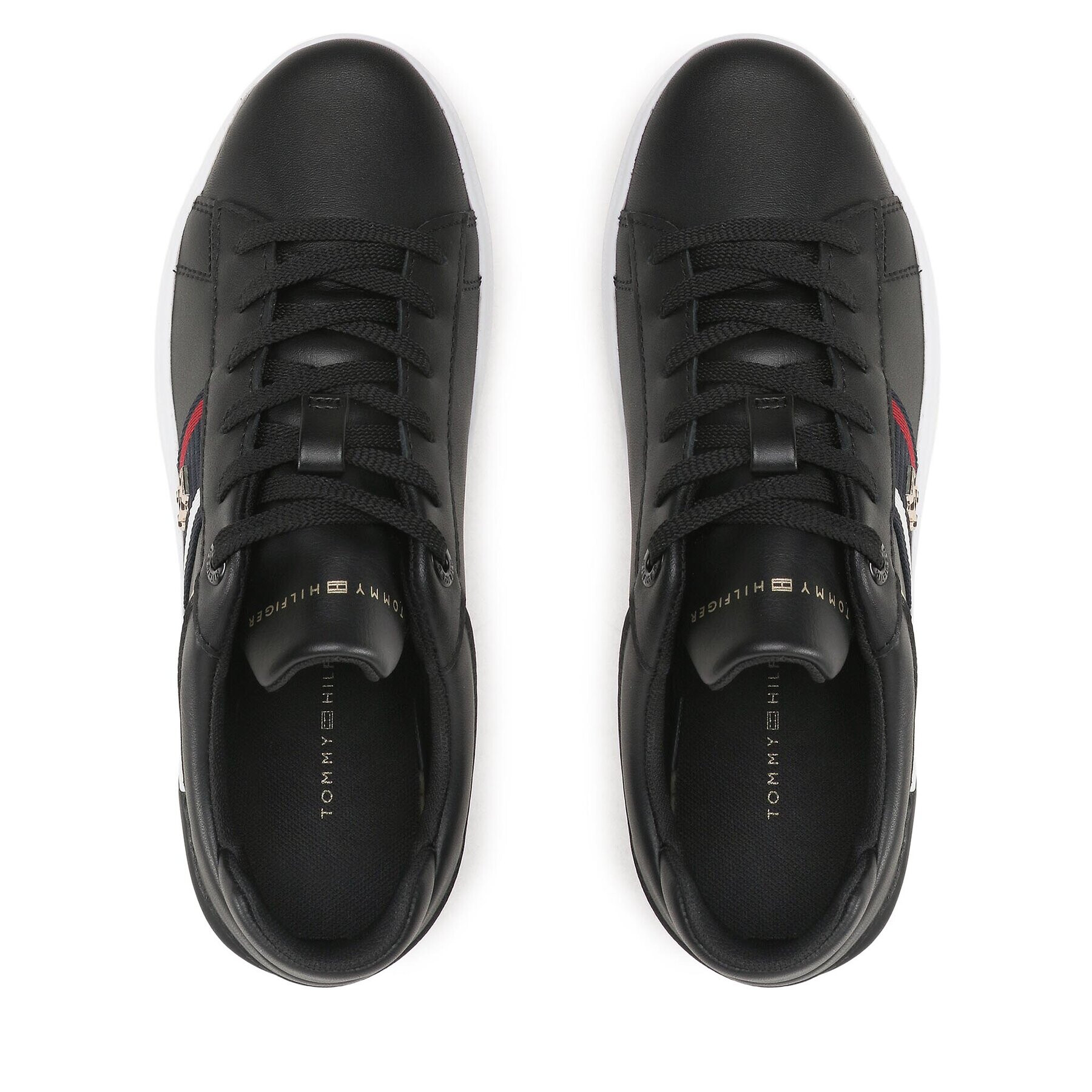 Tommy Hilfiger Sneakersy Corp Webbing Court Sneaker FW0FW07387 Čierna - Pepit.sk