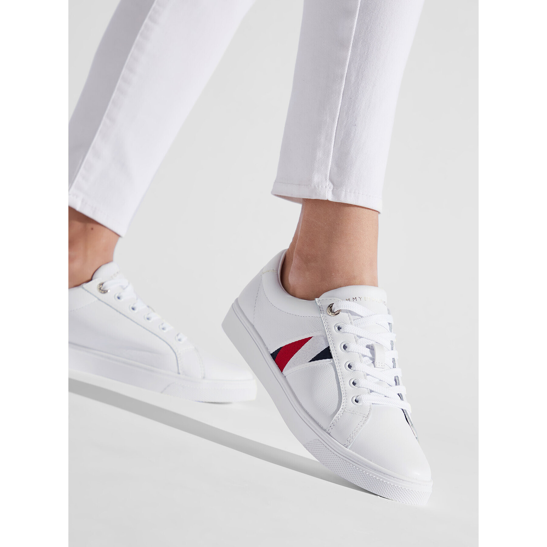 Tommy Hilfiger Sneakersy Corporate Tommy Cupsole FW0FW06605 Biela - Pepit.sk