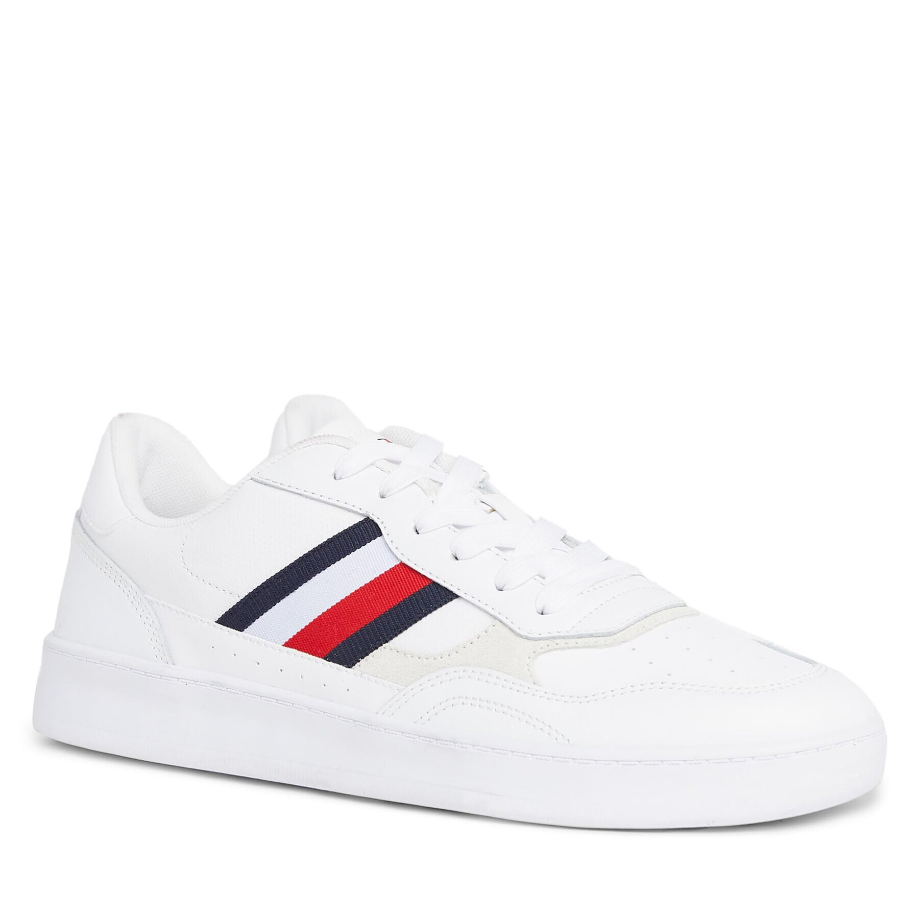 Tommy Hilfiger Sneakersy Court Cupsole Retro Lth Stripes FM0FM04828 Biela - Pepit.sk