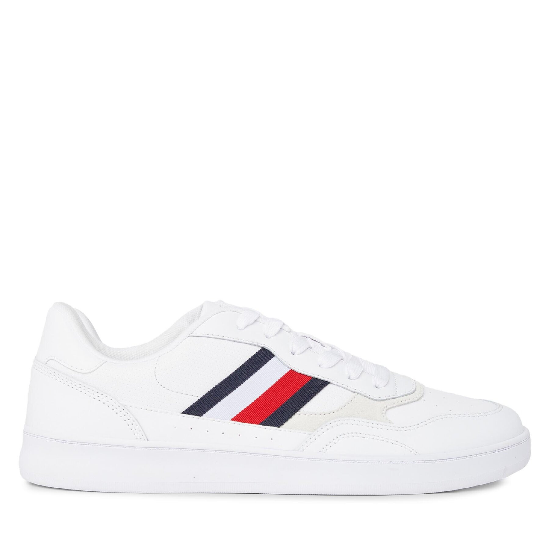 Tommy Hilfiger Sneakersy Court Cupsole Retro Lth Stripes FM0FM04828 Biela - Pepit.sk