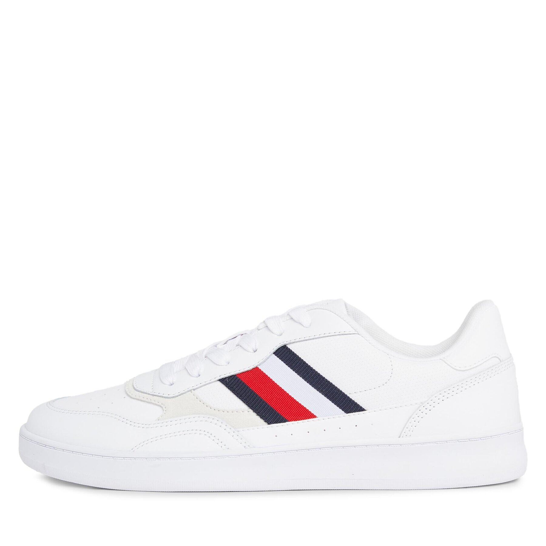 Tommy Hilfiger Sneakersy Court Cupsole Retro Lth Stripes FM0FM04828 Biela - Pepit.sk