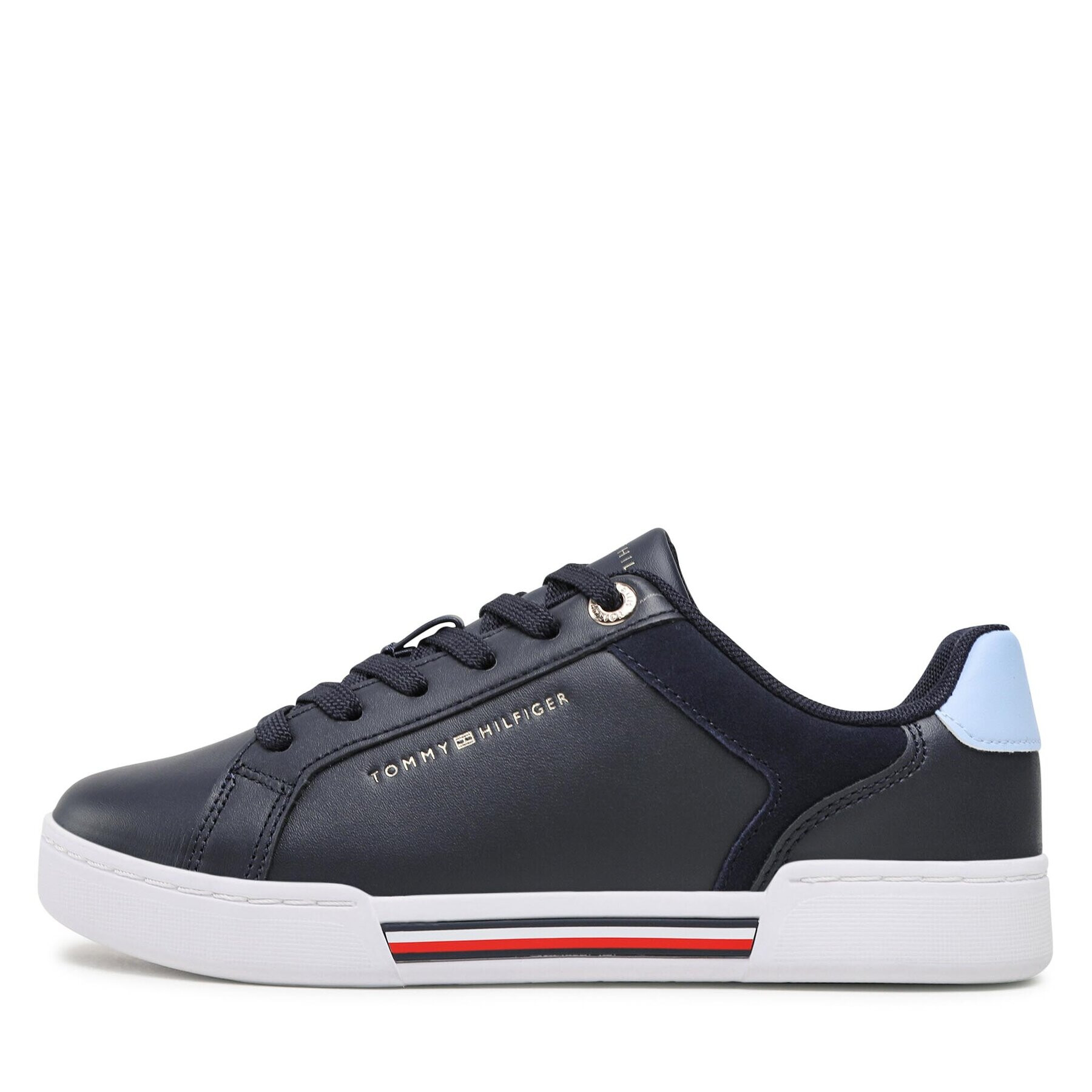 Tommy Hilfiger Sneakersy Court Sneaker Global Stripes FW0FW07118 Tmavomodrá - Pepit.sk