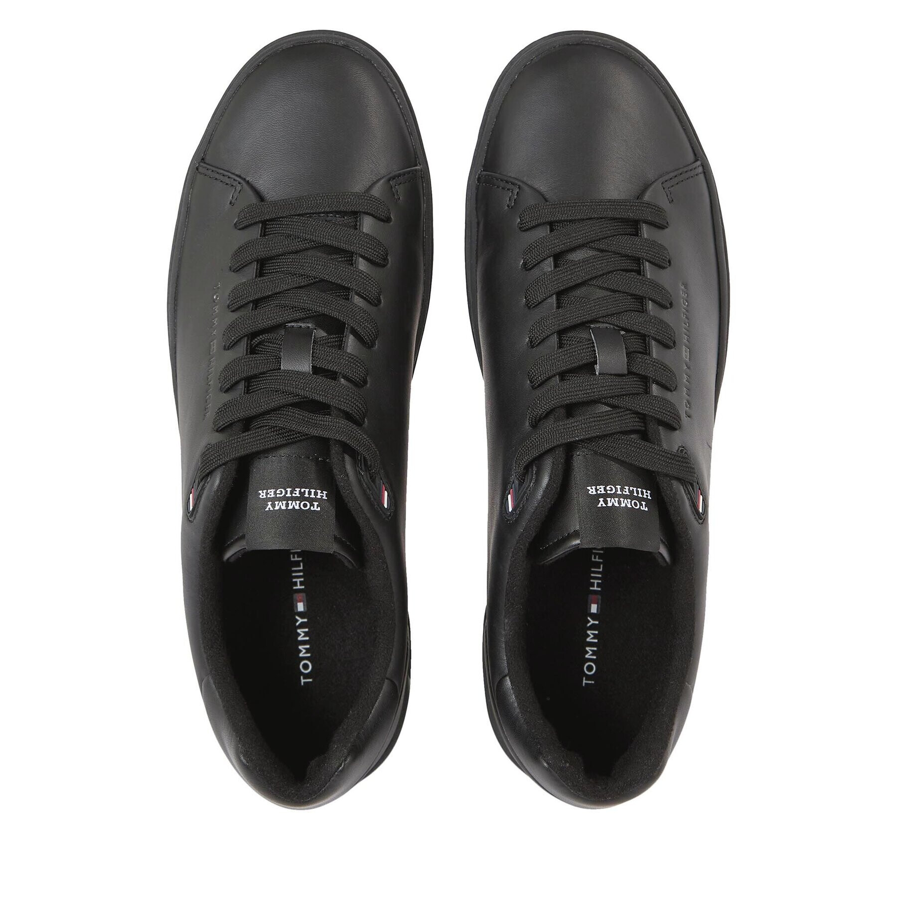 Tommy Hilfiger Sneakersy Court Thick Cupsole Leather FM0FM04830 Čierna - Pepit.sk