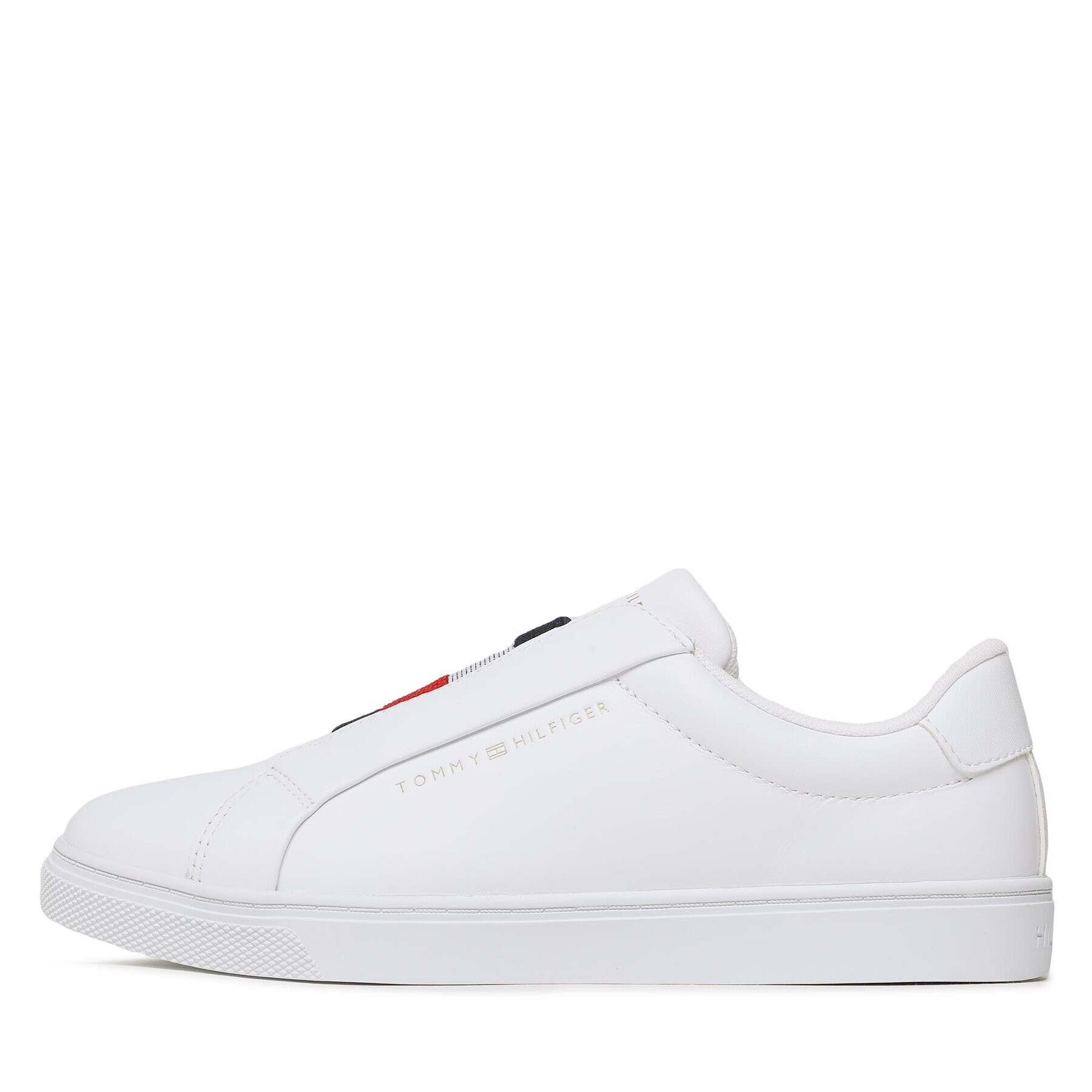 Tommy Hilfiger Sneakersy Elastic Slip On FW0FW07032 Biela - Pepit.sk