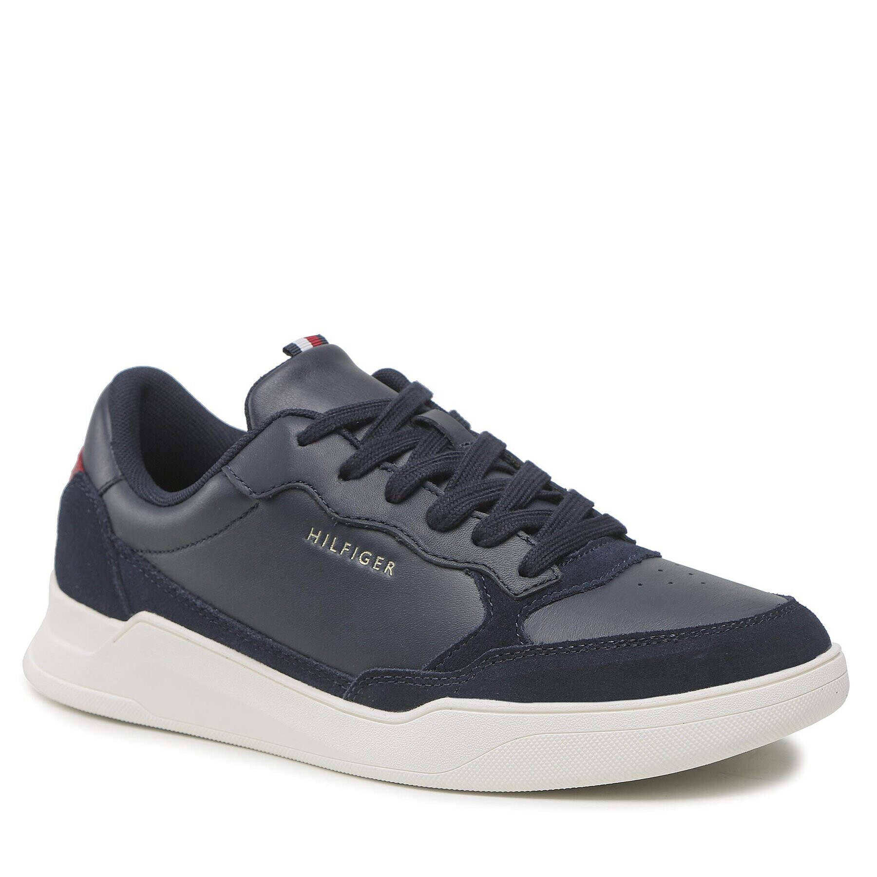 Tommy Hilfiger Sneakersy Elevated Cupsole Leather Mix FM0FM04358 Tmavomodrá - Pepit.sk