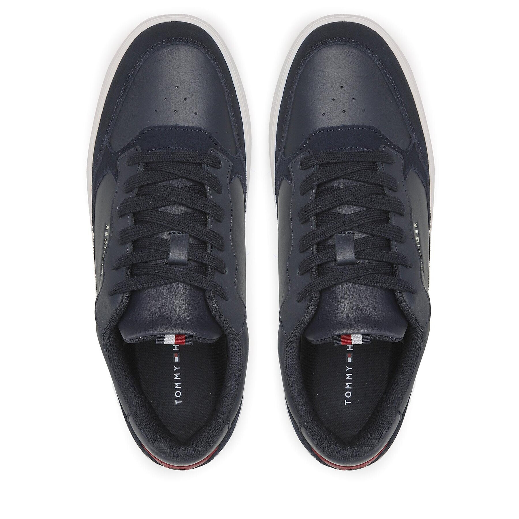 Tommy Hilfiger Sneakersy Elevated Cupsole Leather Mix FM0FM04358 Tmavomodrá - Pepit.sk