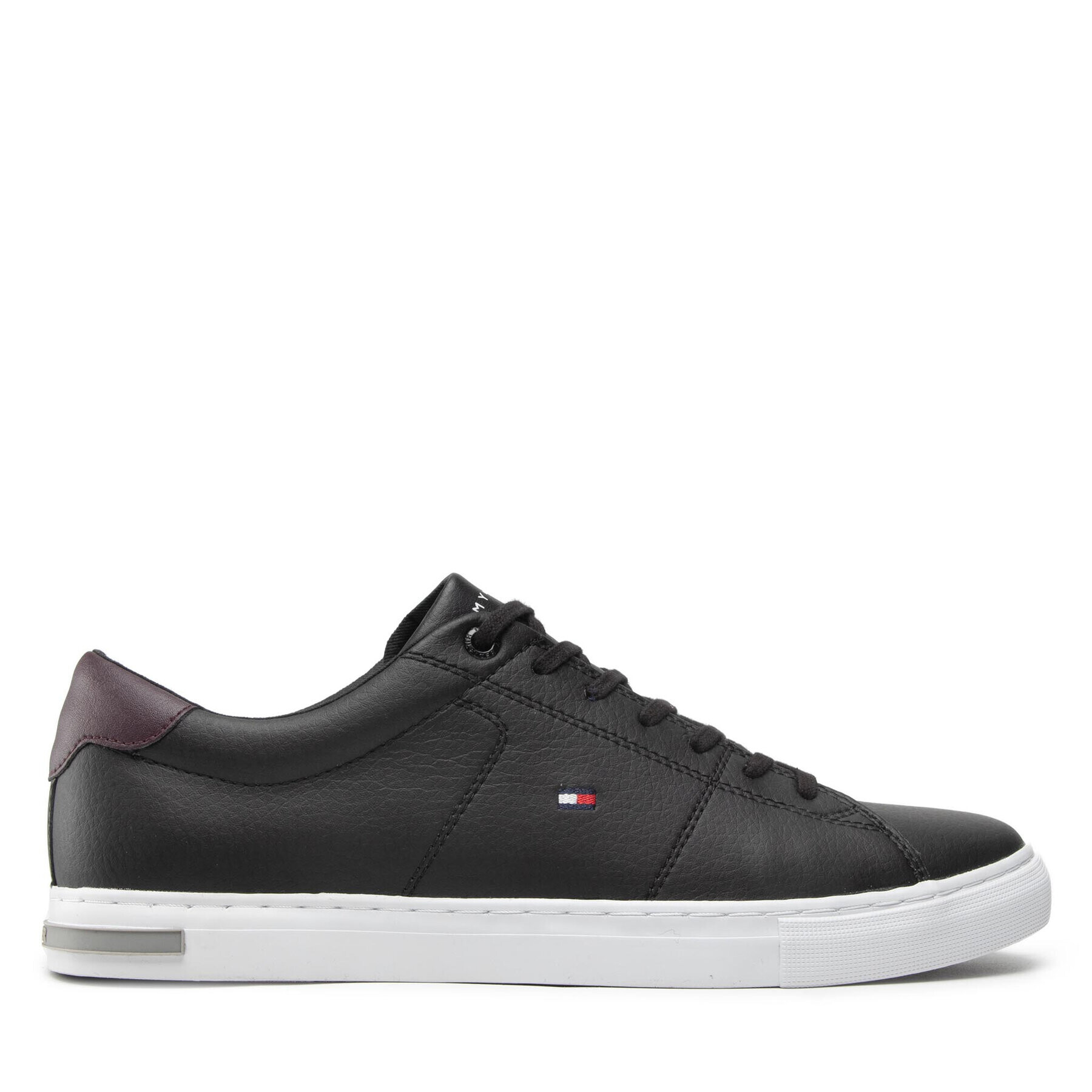 Tommy Hilfiger Sneakersy Essential Leather Detail Vulc FM0FM04047 Čierna - Pepit.sk