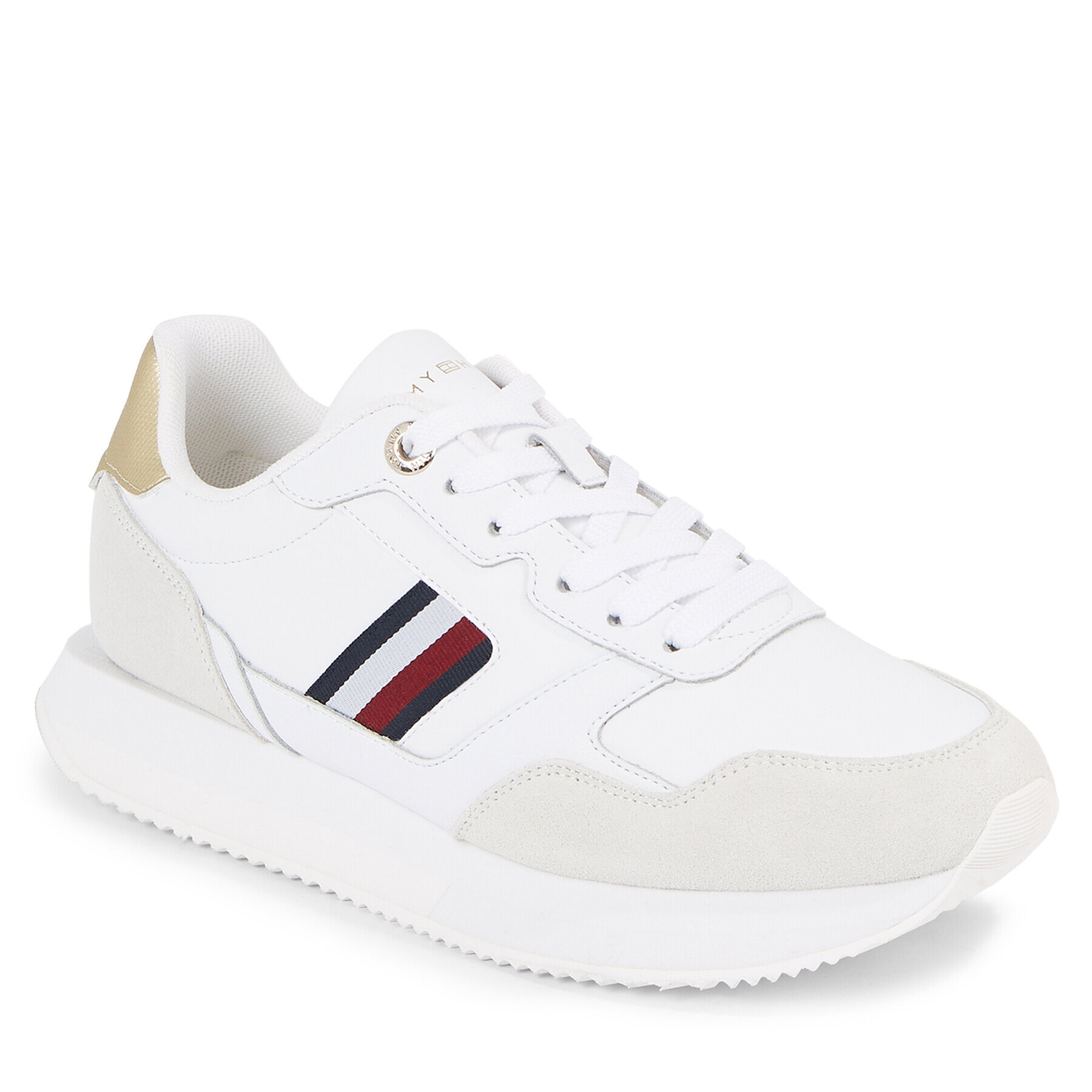 Tommy Hilfiger Sneakersy Global Stripes Lifestyle Runner FW0FW07584 Biela - Pepit.sk