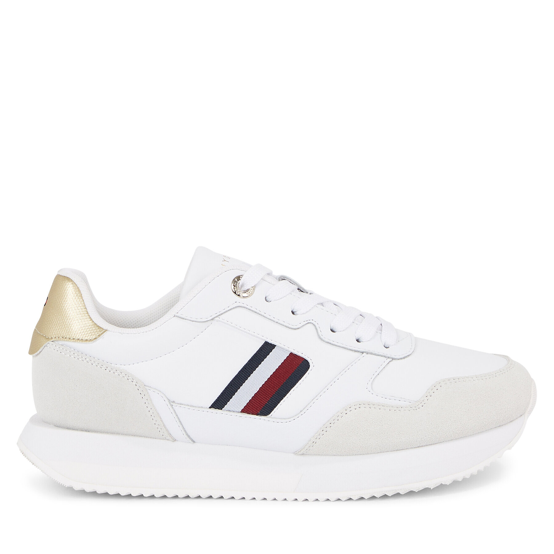 Tommy Hilfiger Sneakersy Global Stripes Lifestyle Runner FW0FW07584 Biela - Pepit.sk