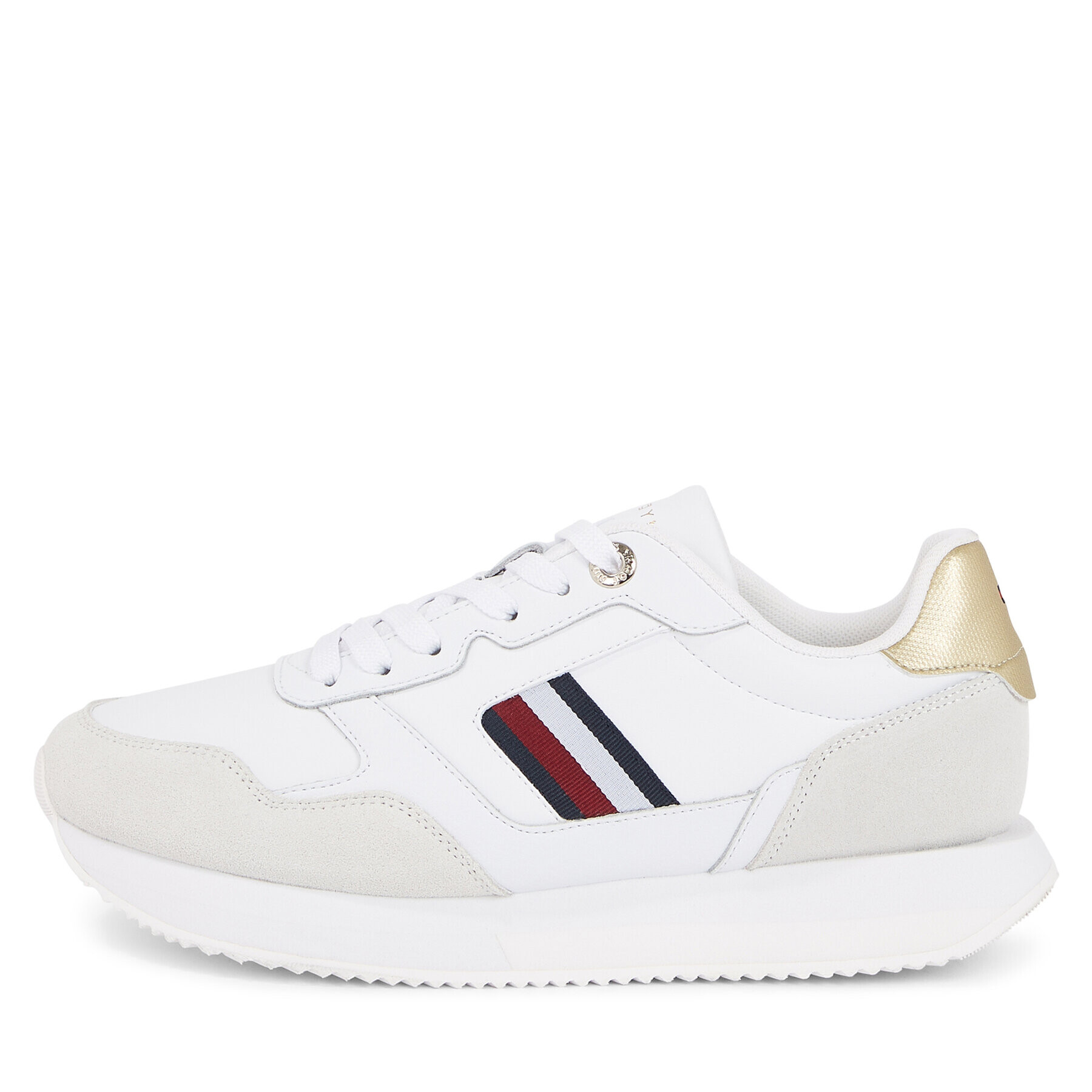 Tommy Hilfiger Sneakersy Global Stripes Lifestyle Runner FW0FW07584 Biela - Pepit.sk