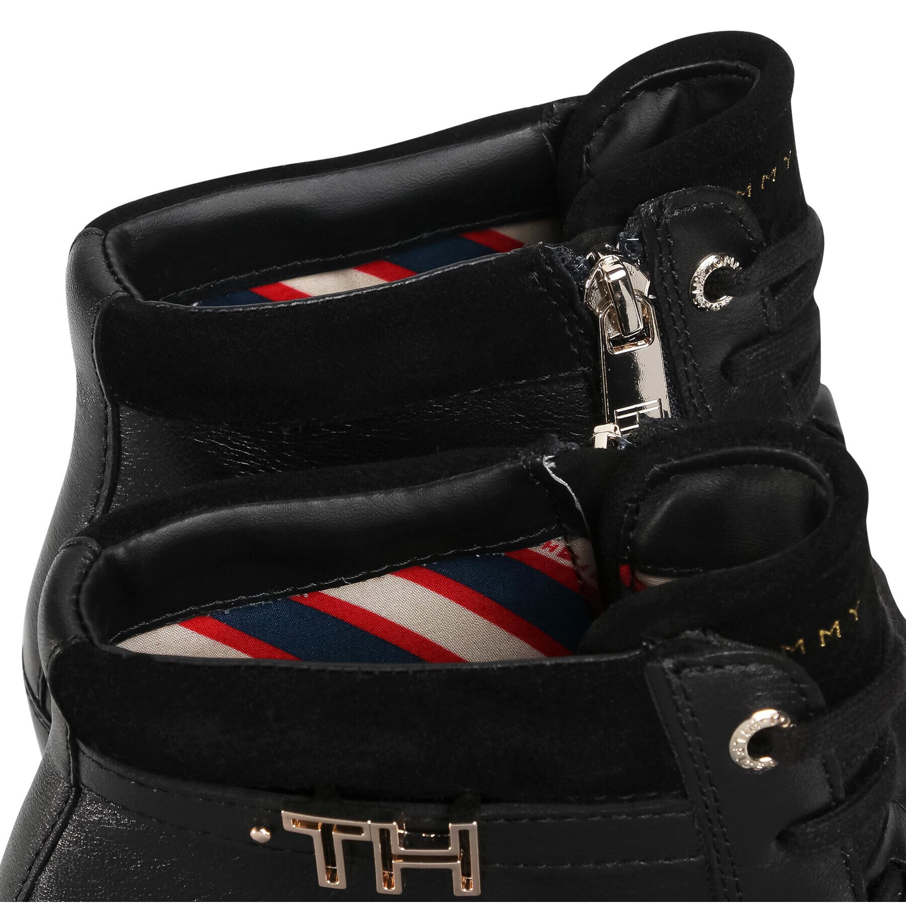 Tommy Hilfiger Sneakersy Hardware Sneaker Wedge FW0FW04303 Čierna - Pepit.sk