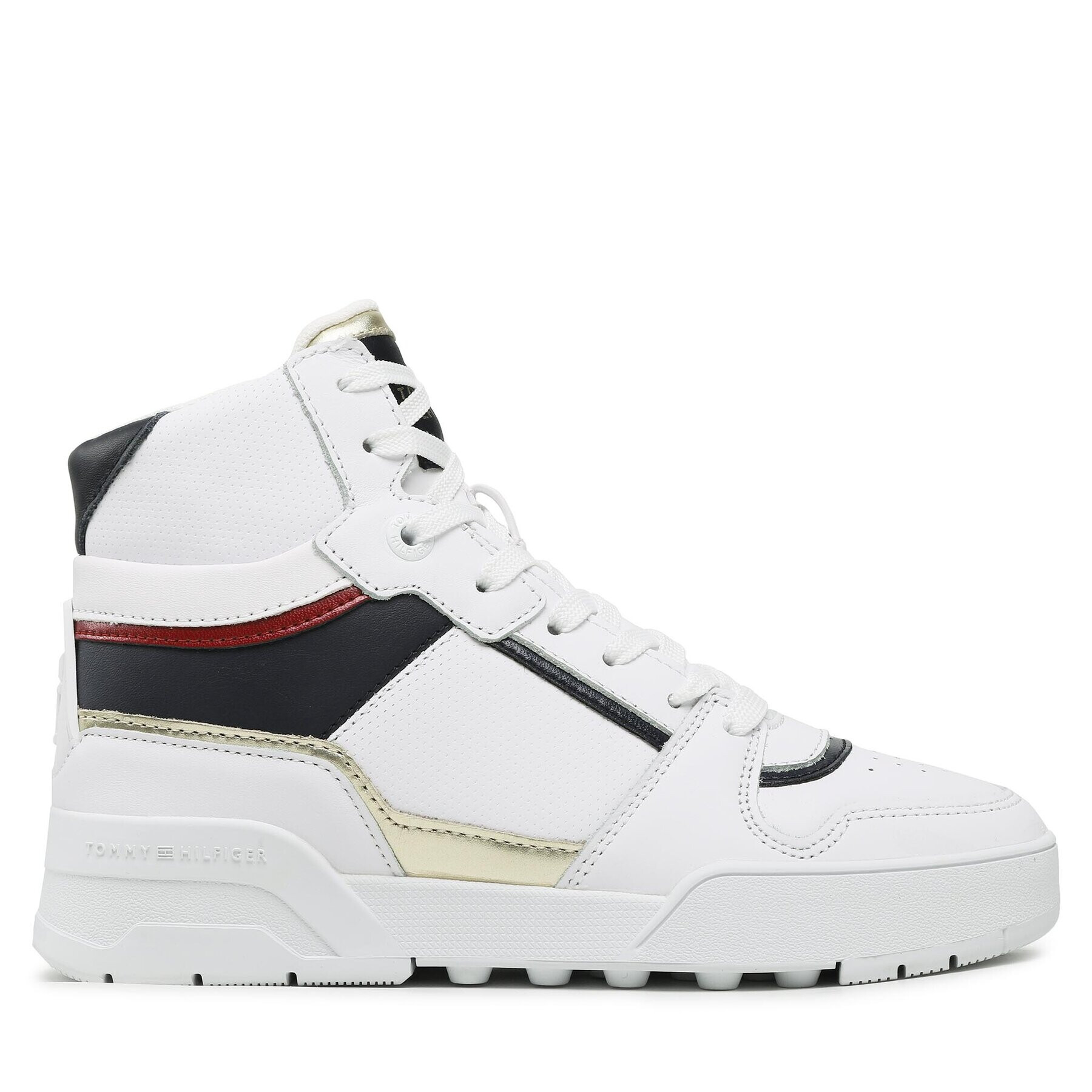 Tommy Hilfiger Sneakersy High Th Basket Sneaker FW0FW07023 Biela - Pepit.sk