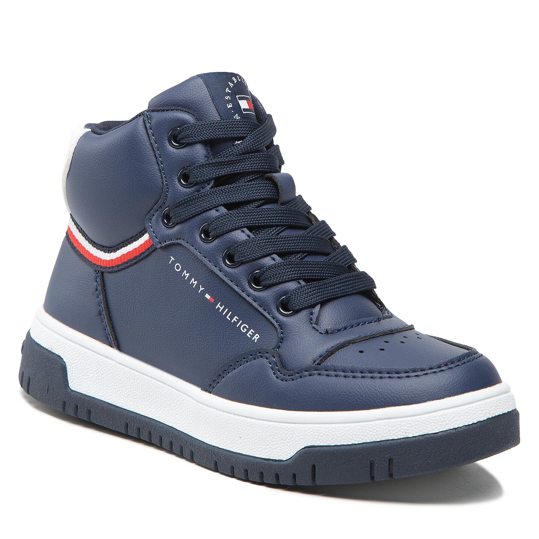 Tommy Hilfiger Sneakersy High Top Lace-Uo Sneaker T3B9-32482-1355 M Tmavomodrá - Pepit.sk