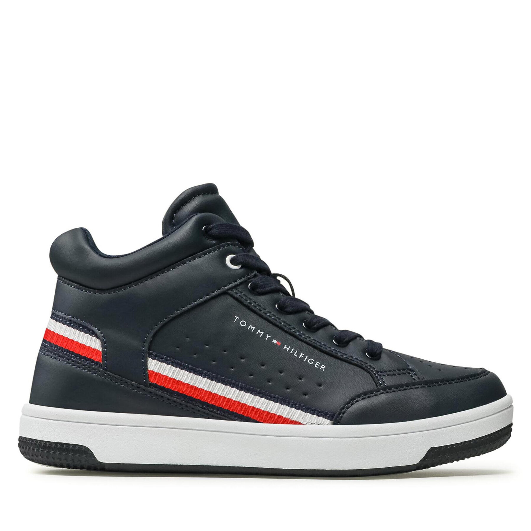 Tommy Hilfiger Sneakersy High Top Lace-Up T3B4-32051-0621 S Tmavomodrá - Pepit.sk