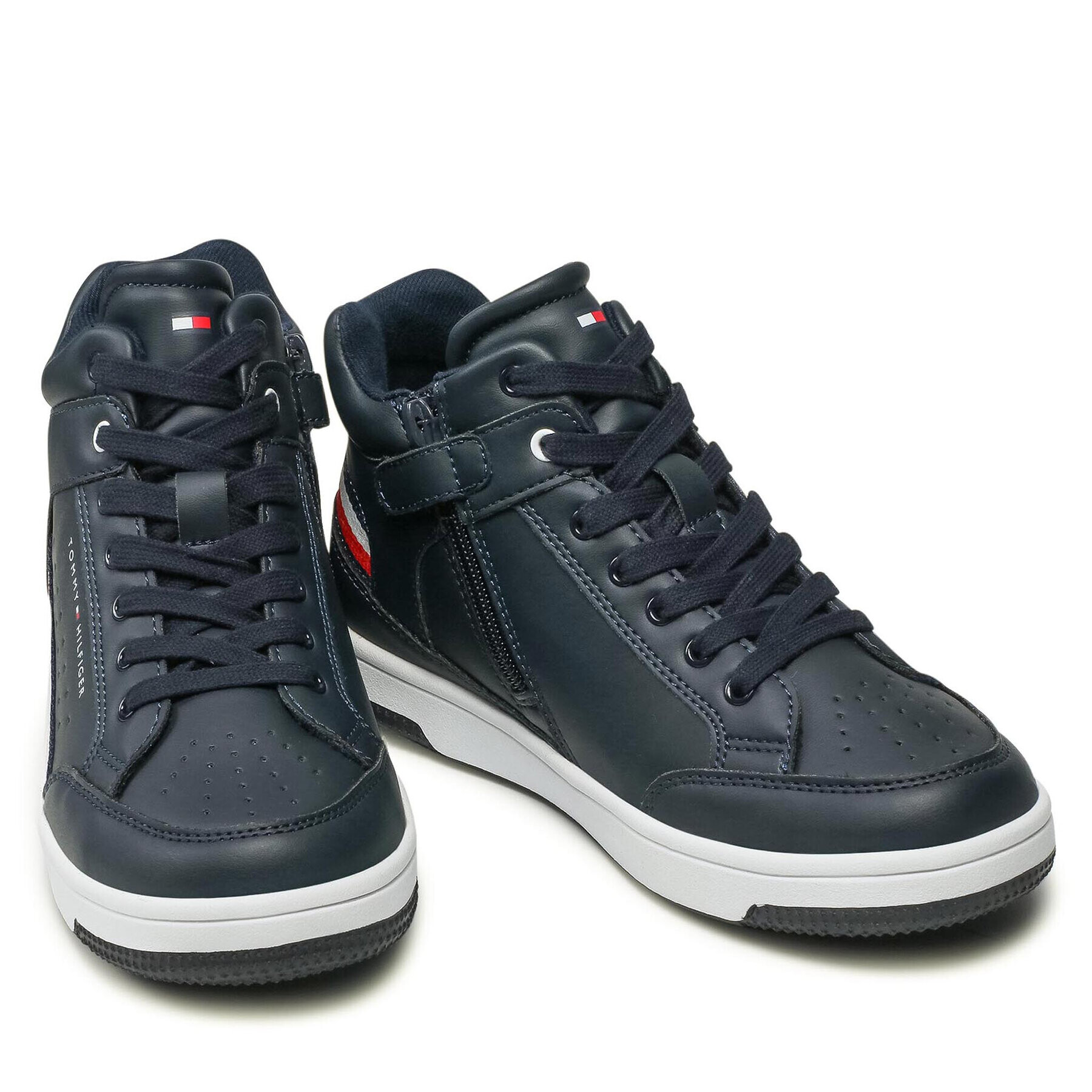 Tommy Hilfiger Sneakersy High Top Lace-Up T3B4-32051-0621 S Tmavomodrá - Pepit.sk