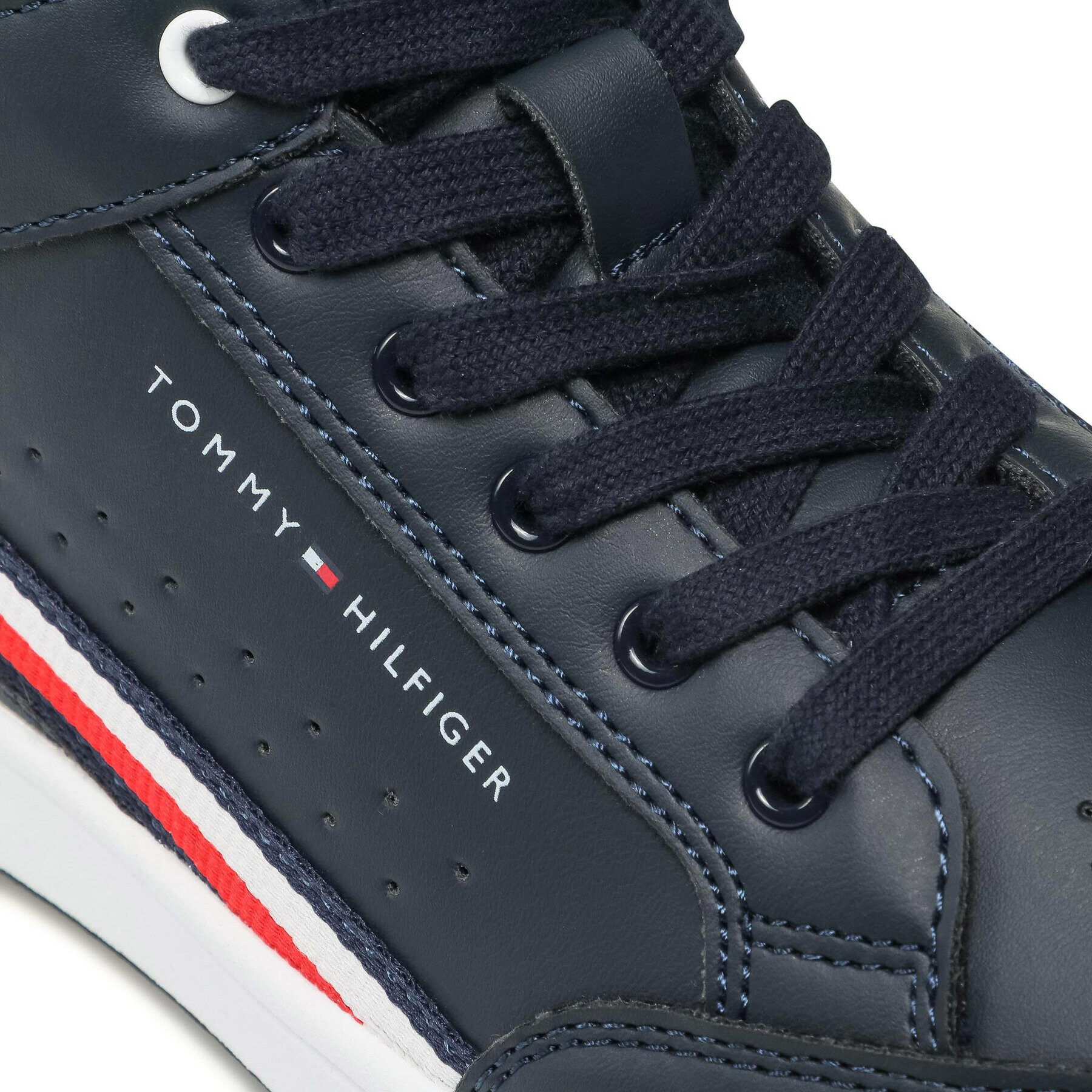 Tommy Hilfiger Sneakersy High Top Lace-Up T3B4-32051-0621 S Tmavomodrá - Pepit.sk