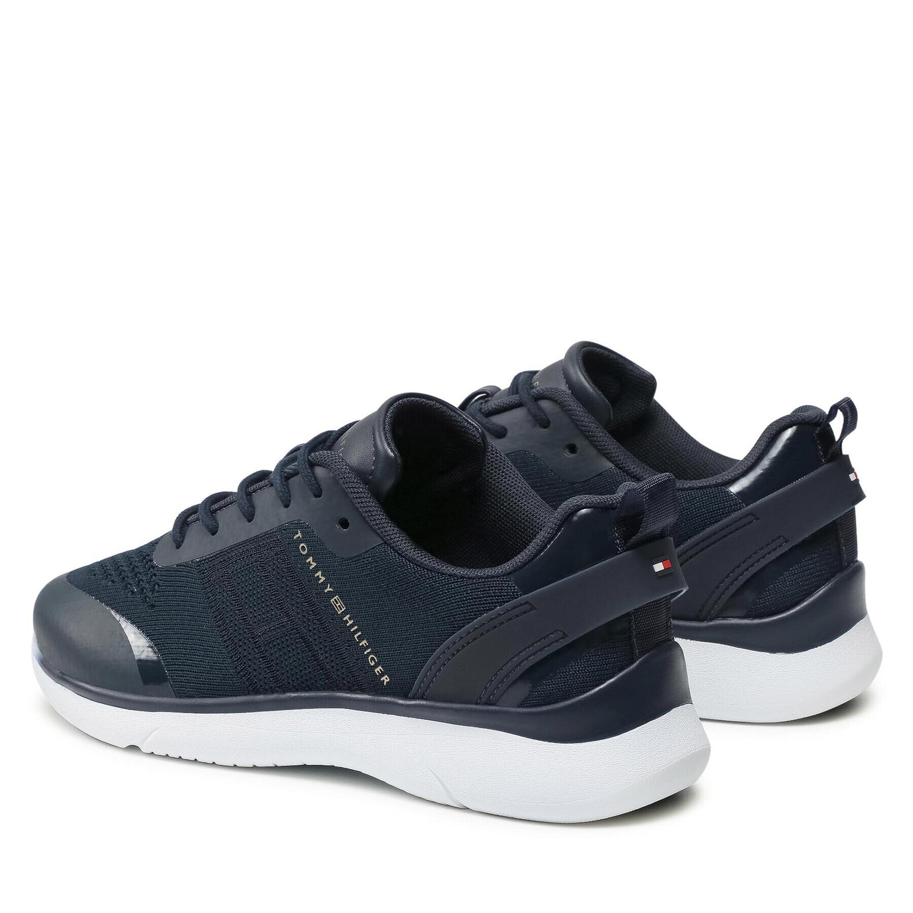 Tommy Hilfiger Sneakersy Knitted Light Sneaker FW0FW05791 Tmavomodrá - Pepit.sk