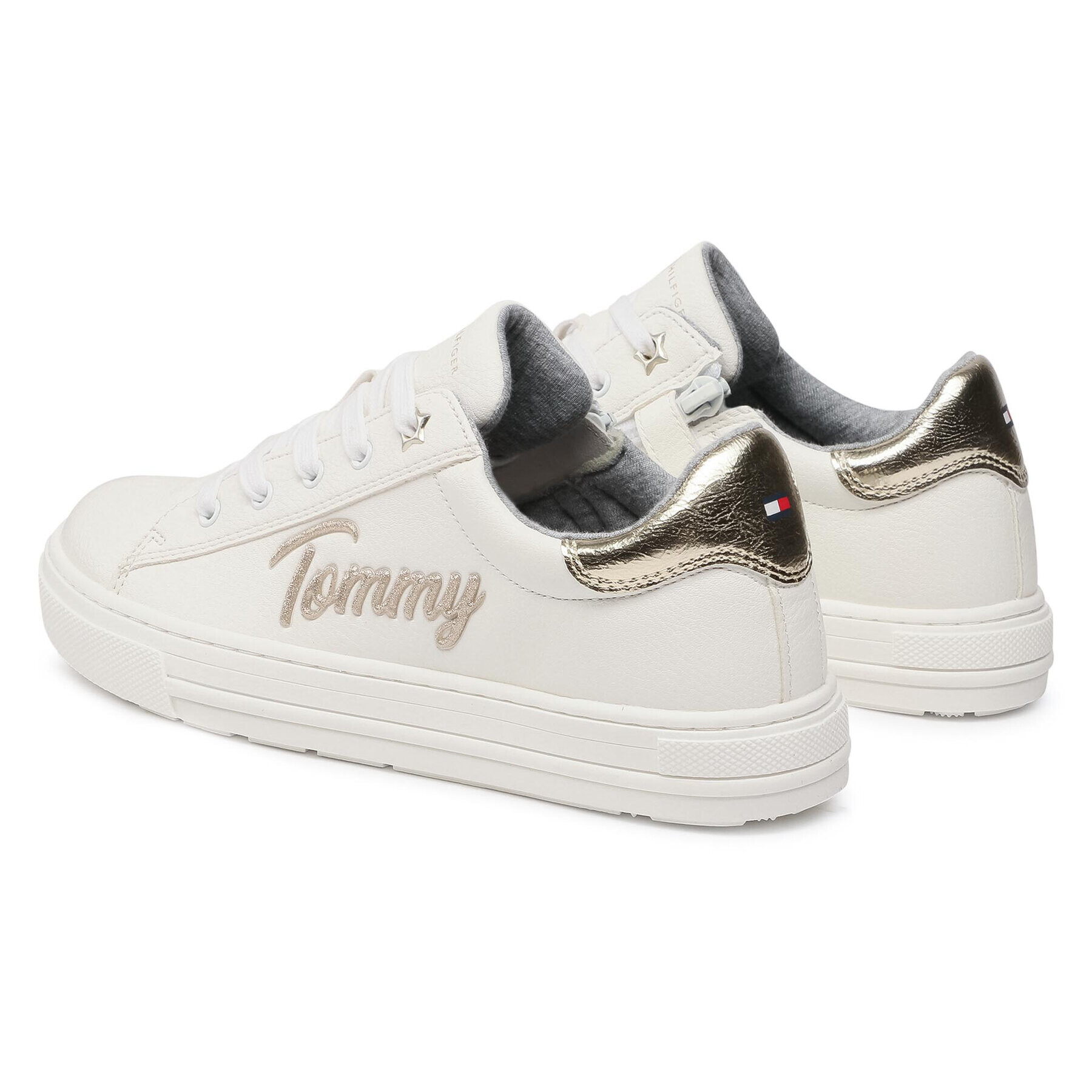 Tommy Hilfiger Sneakersy Low Cut Lace-Up Sneaker T3A4-31024-1190 S Biela - Pepit.sk