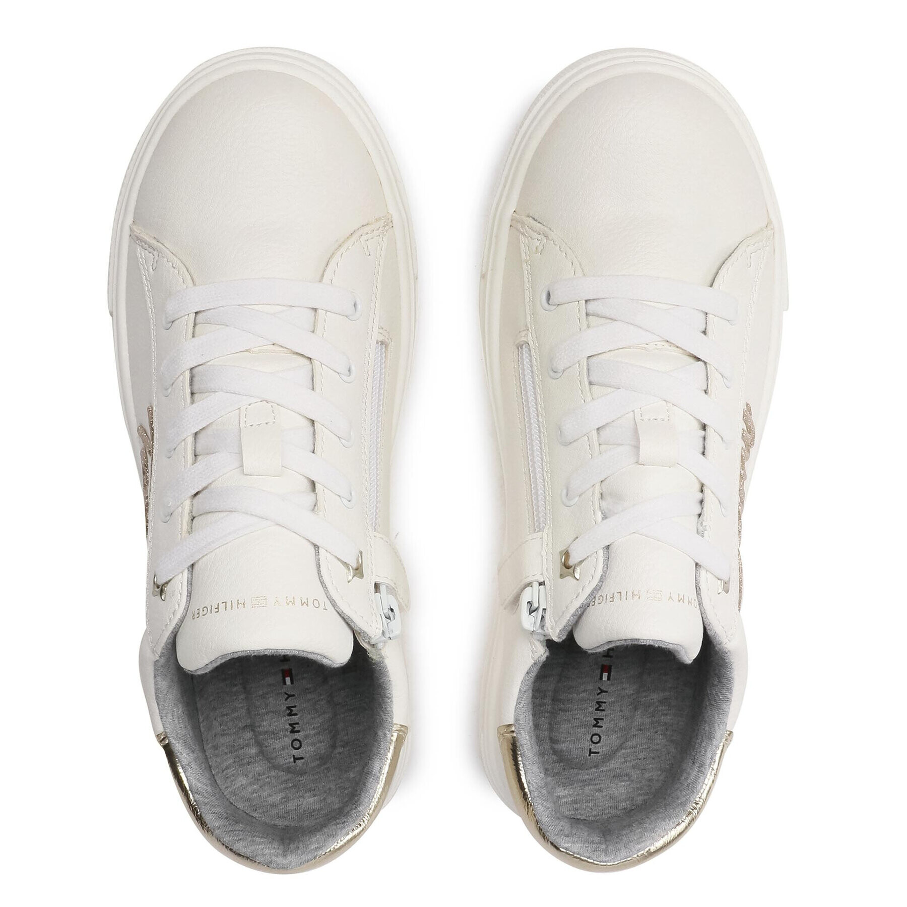 Tommy Hilfiger Sneakersy Low Cut Lace-Up Sneaker T3A4-31024-1190 S Biela - Pepit.sk