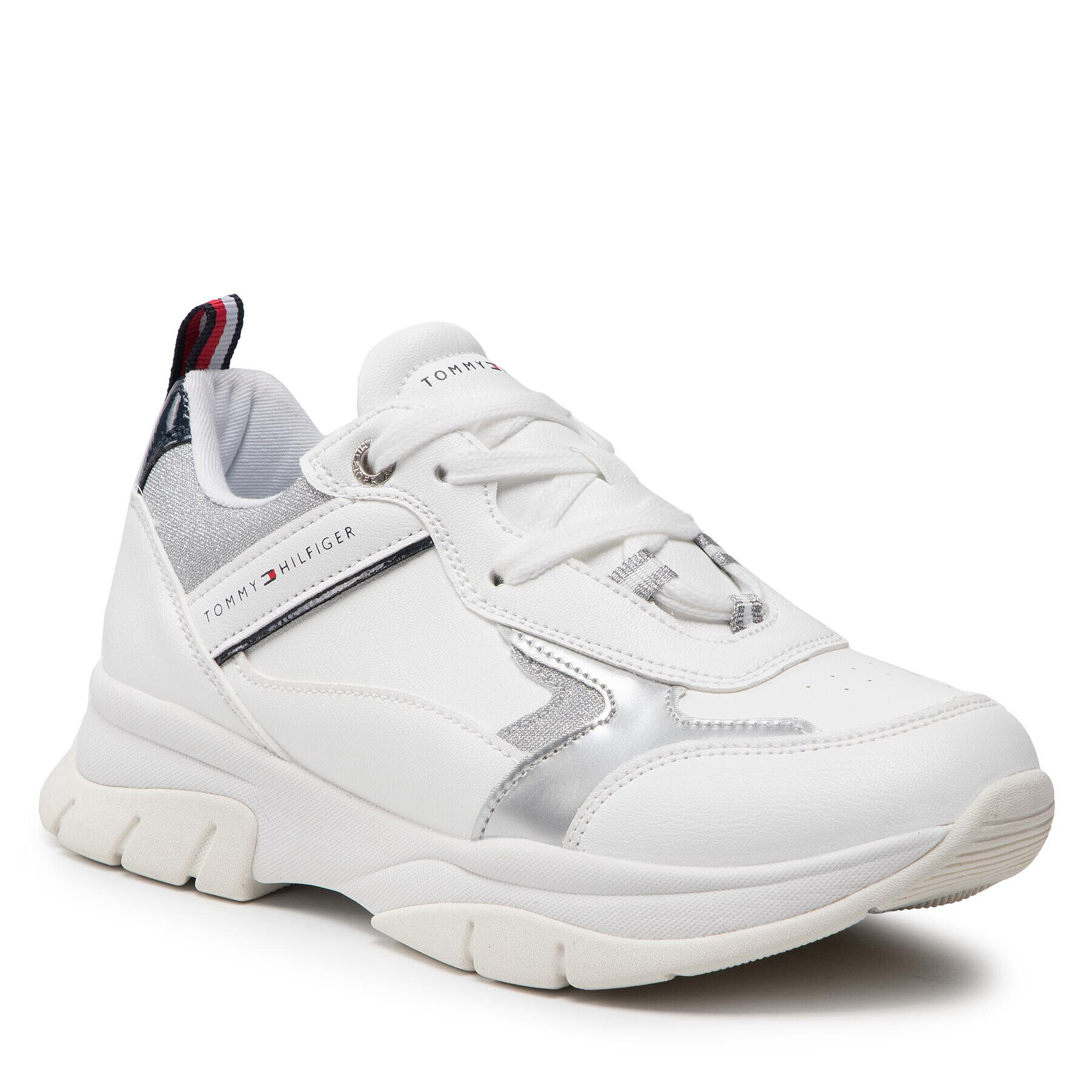 Tommy Hilfiger Sneakersy Low Cut Lace-Up Sneaker T3A4-32162-0196 S Biela - Pepit.sk