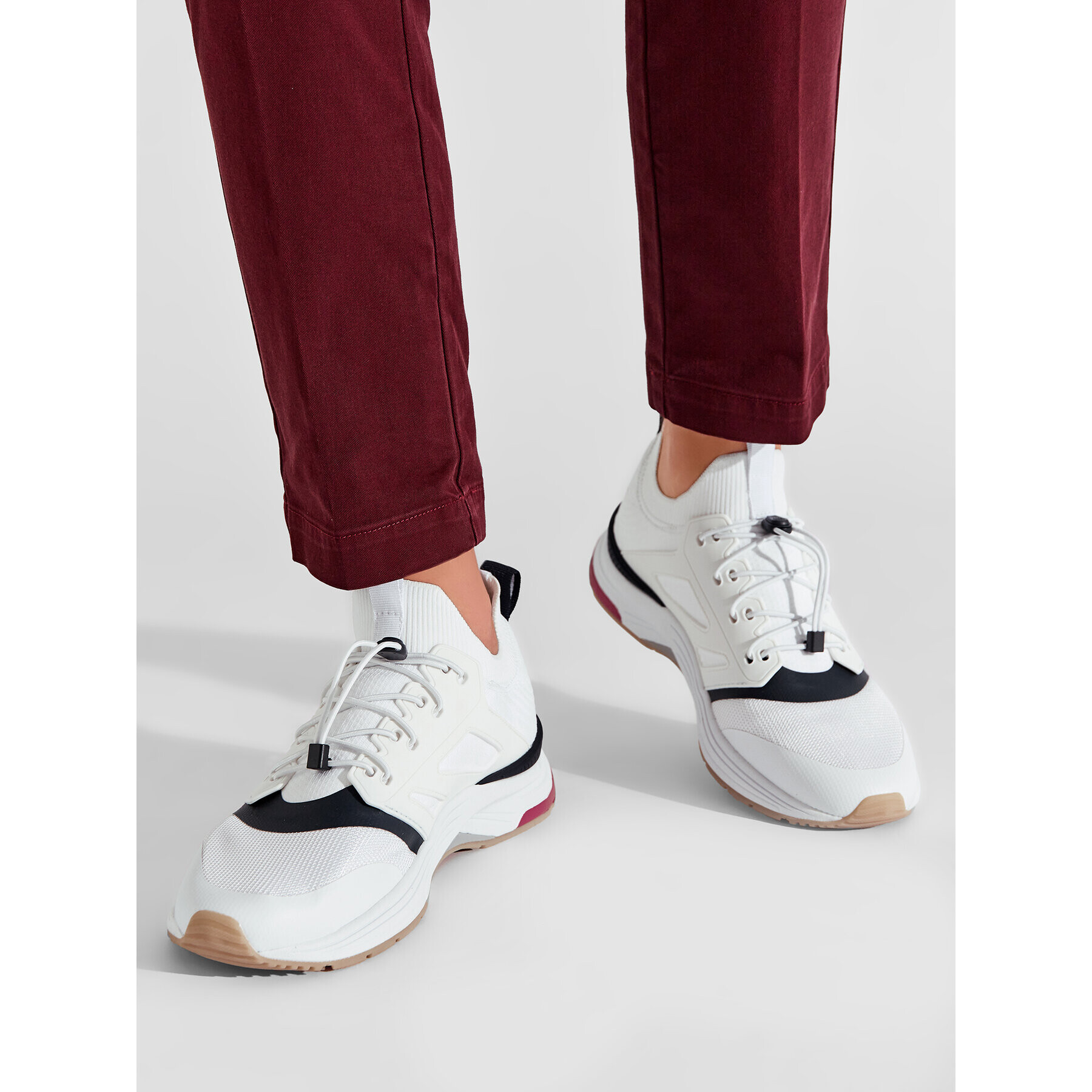 Tommy Hilfiger Sneakersy Modern Prep Sneaker Knit FM0FM04233 Biela - Pepit.sk