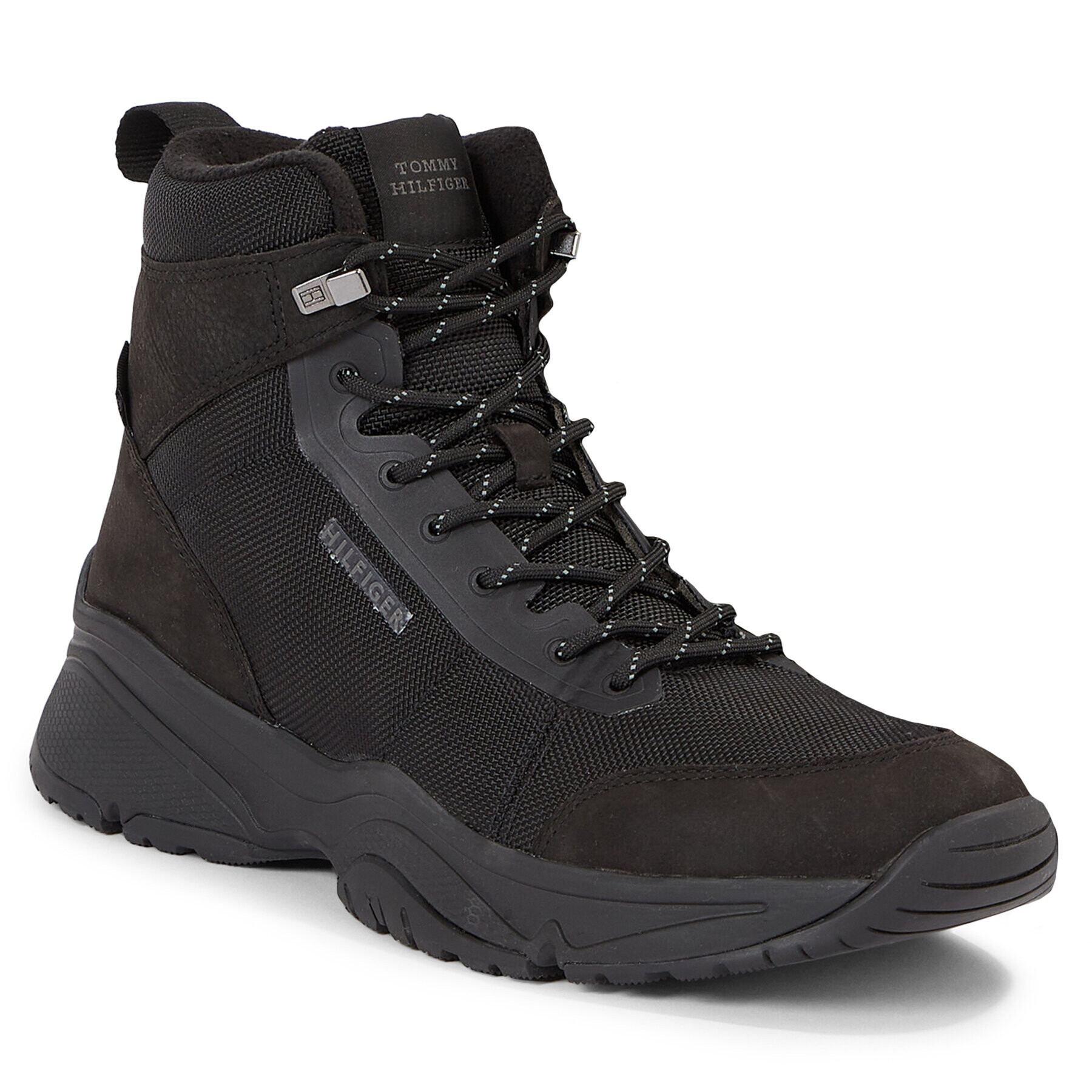 Tommy Hilfiger Sneakersy Outdoor Snk Boot Lth Cordura FM0FM04838 Čierna - Pepit.sk