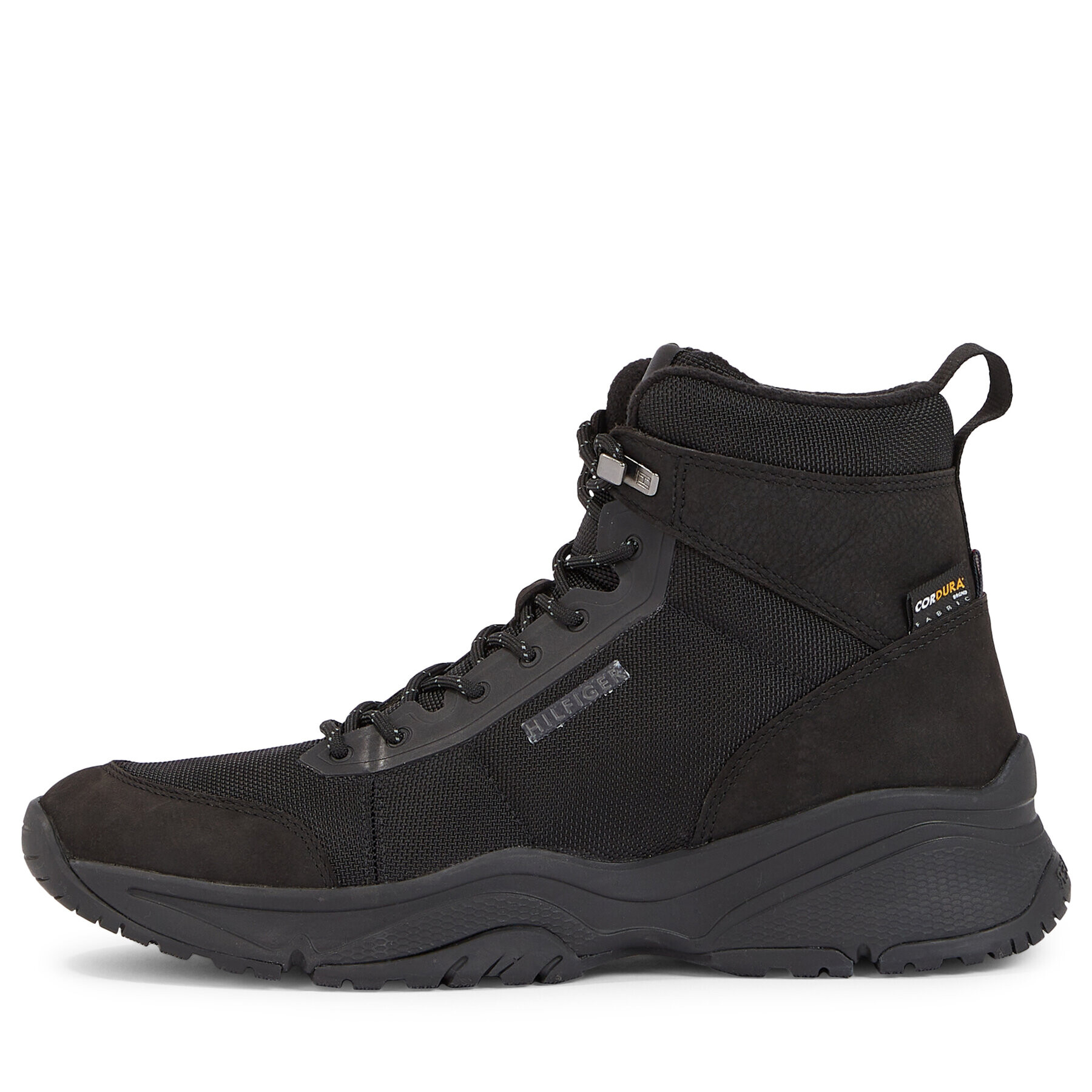 Tommy Hilfiger Sneakersy Outdoor Snk Boot Lth Cordura FM0FM04838 Čierna - Pepit.sk