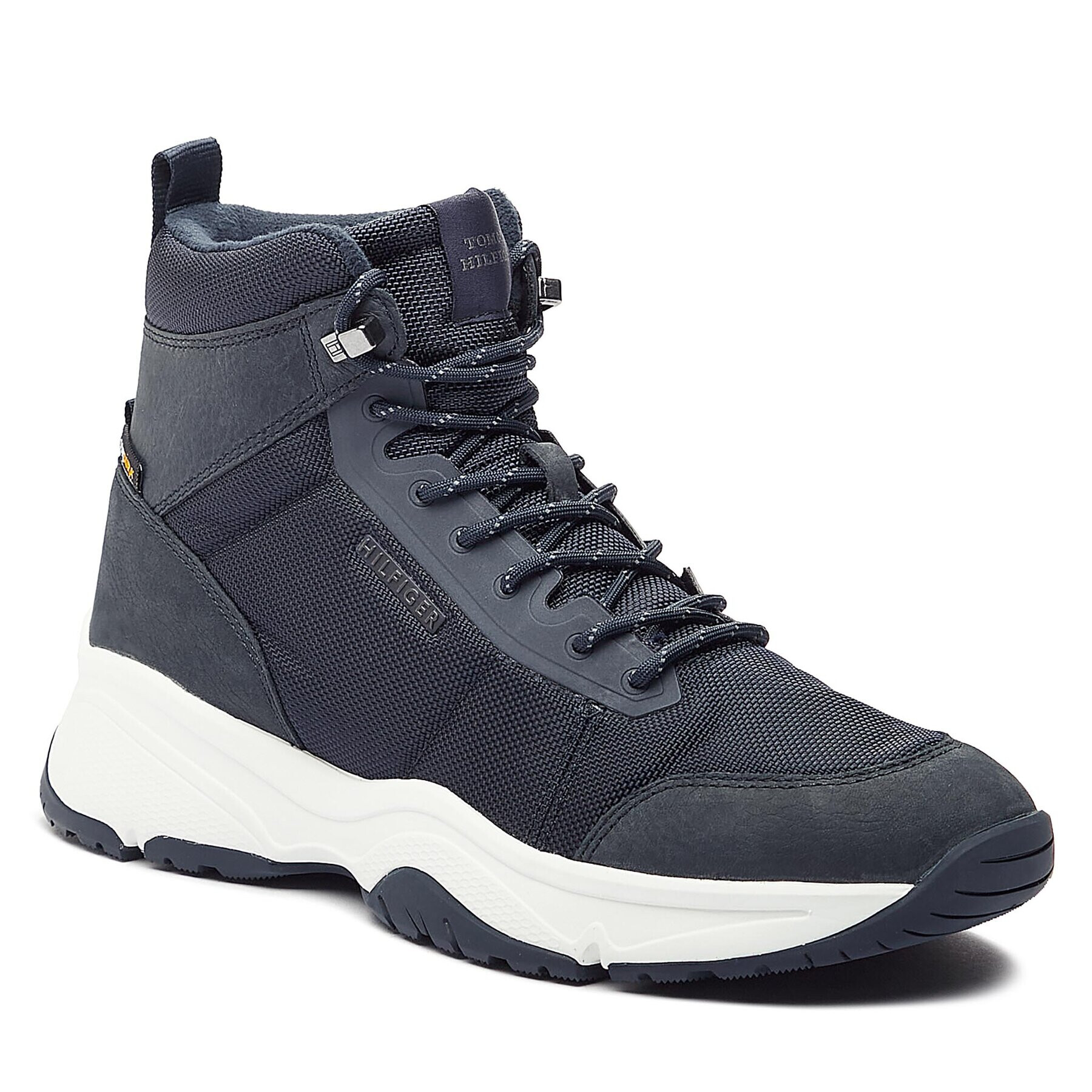 Tommy Hilfiger Sneakersy Outdoor Snk Boot Lth Cordura FM0FM04838 Modrá - Pepit.sk