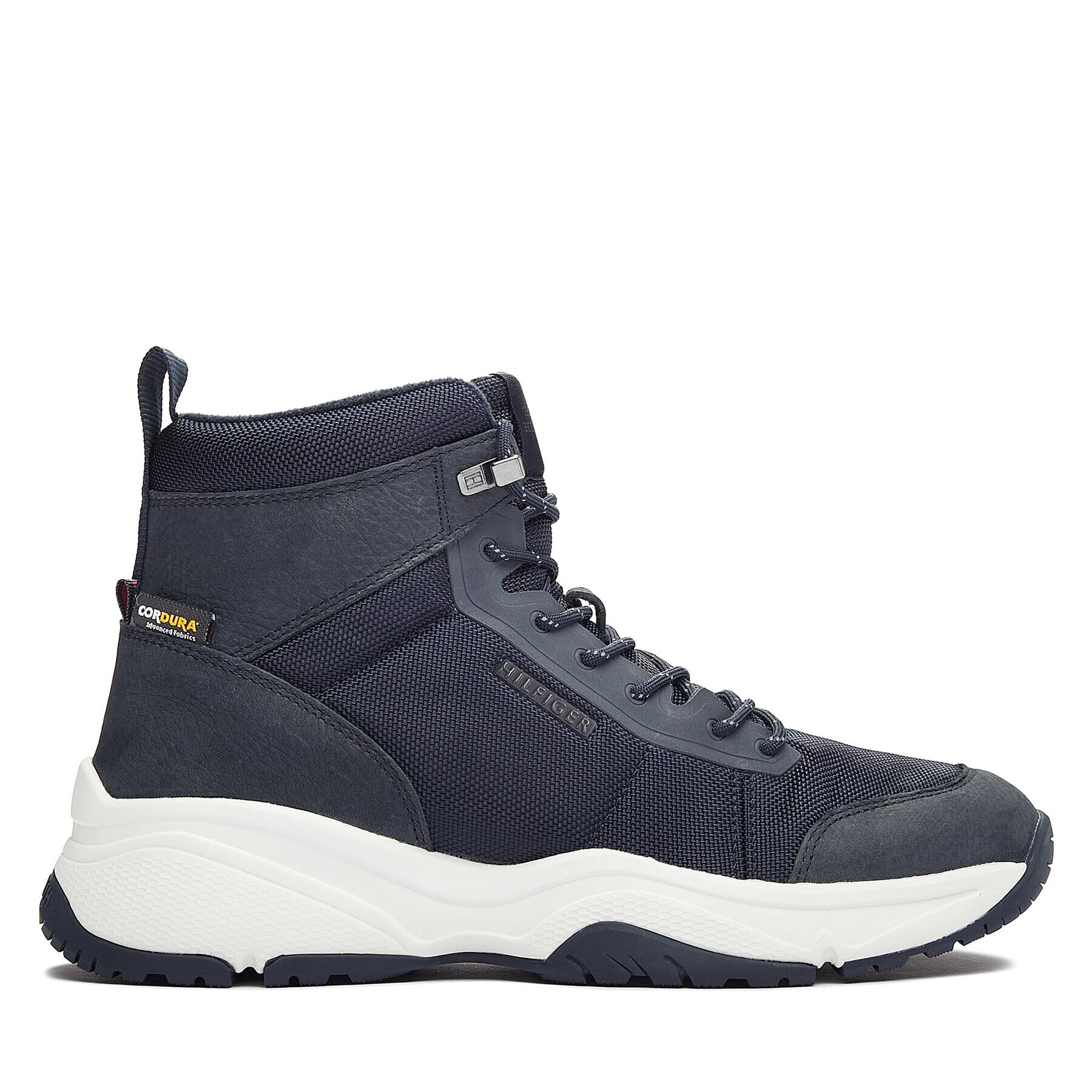 Tommy Hilfiger Sneakersy Outdoor Snk Boot Lth Cordura FM0FM04838 Modrá - Pepit.sk