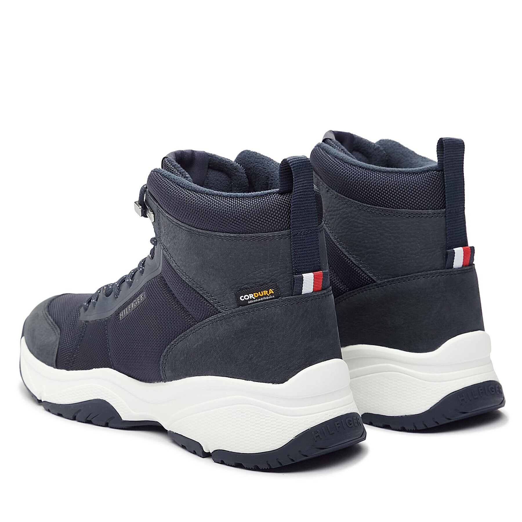 Tommy Hilfiger Sneakersy Outdoor Snk Boot Lth Cordura FM0FM04838 Modrá - Pepit.sk