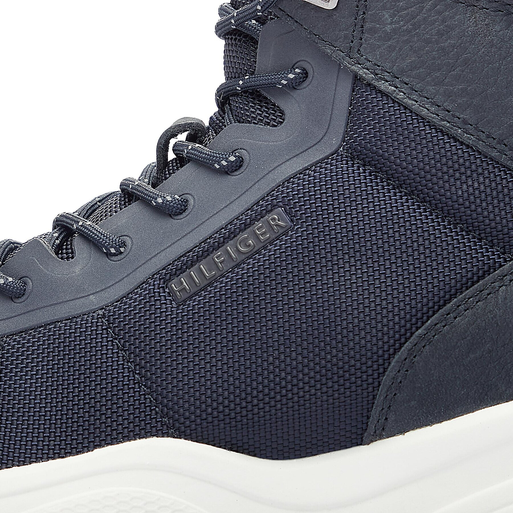 Tommy Hilfiger Sneakersy Outdoor Snk Boot Lth Cordura FM0FM04838 Modrá - Pepit.sk