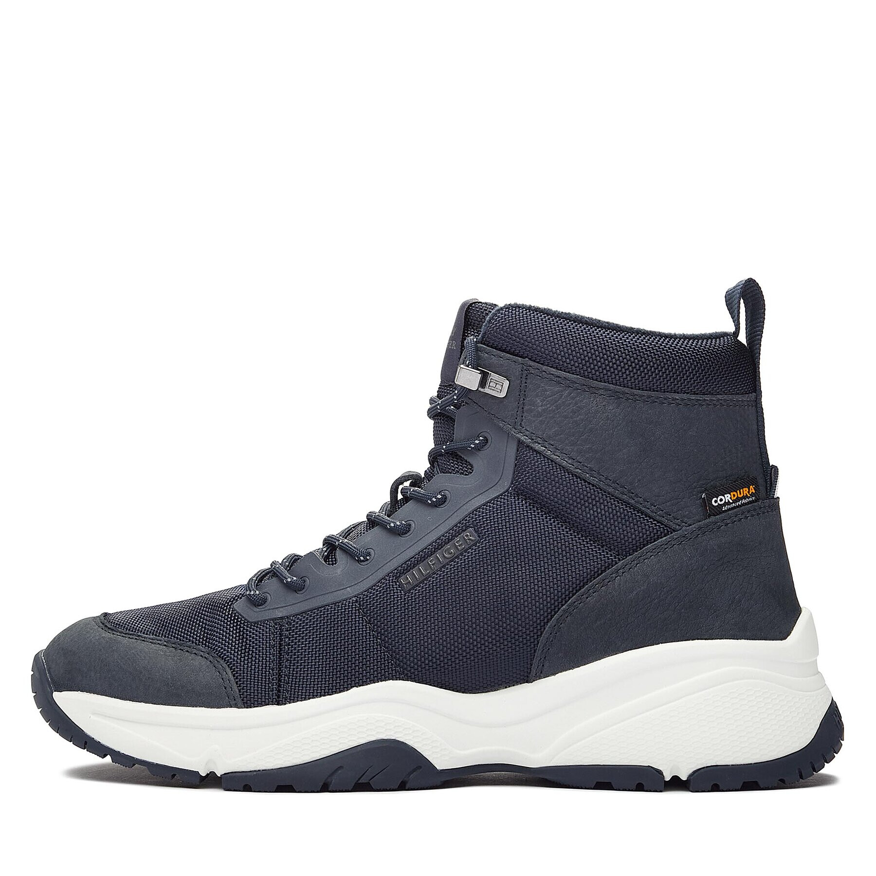 Tommy Hilfiger Sneakersy Outdoor Snk Boot Lth Cordura FM0FM04838 Modrá - Pepit.sk