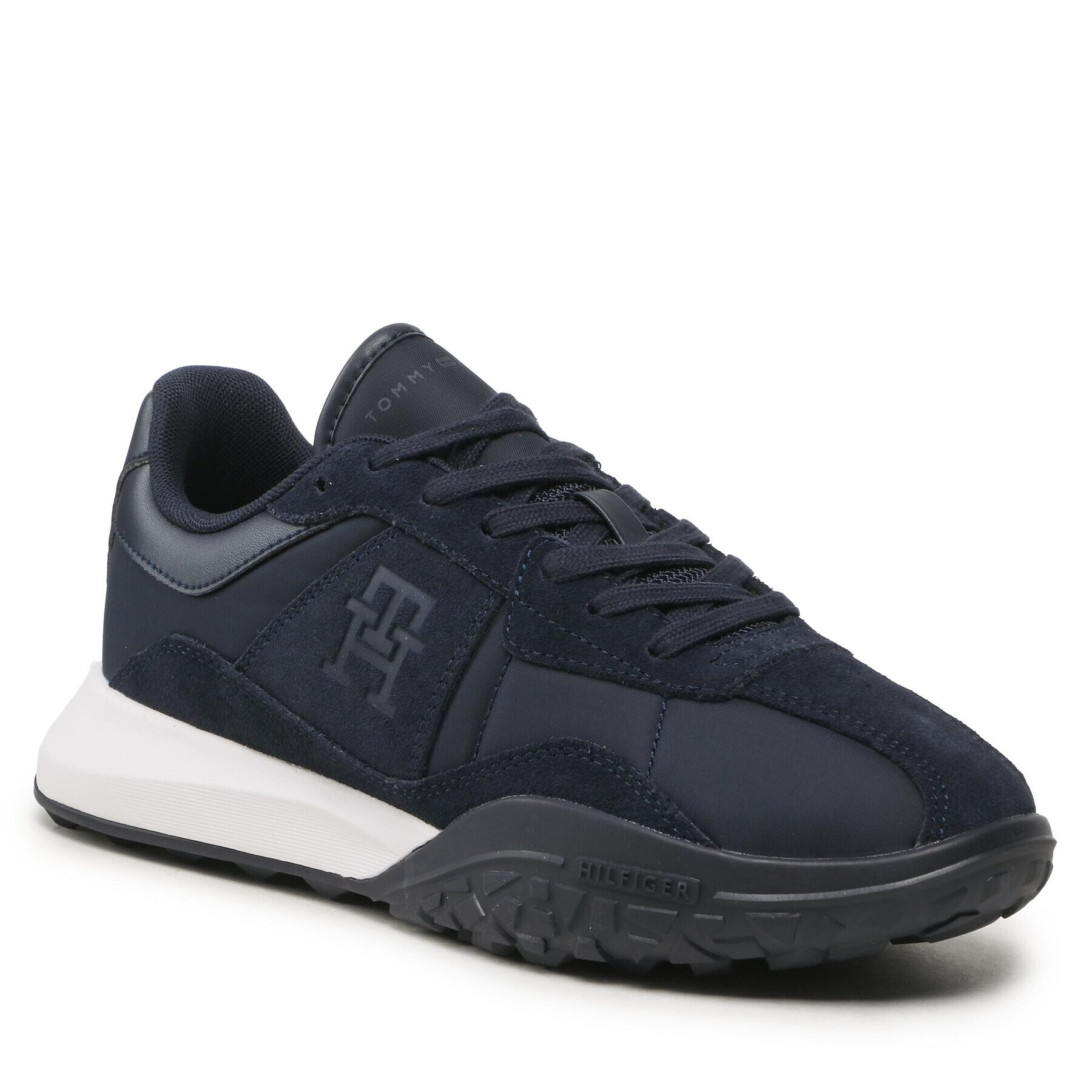 Tommy Hilfiger Sneakersy Retro Modern Mix Nylon FM0FM04703 Tmavomodrá - Pepit.sk