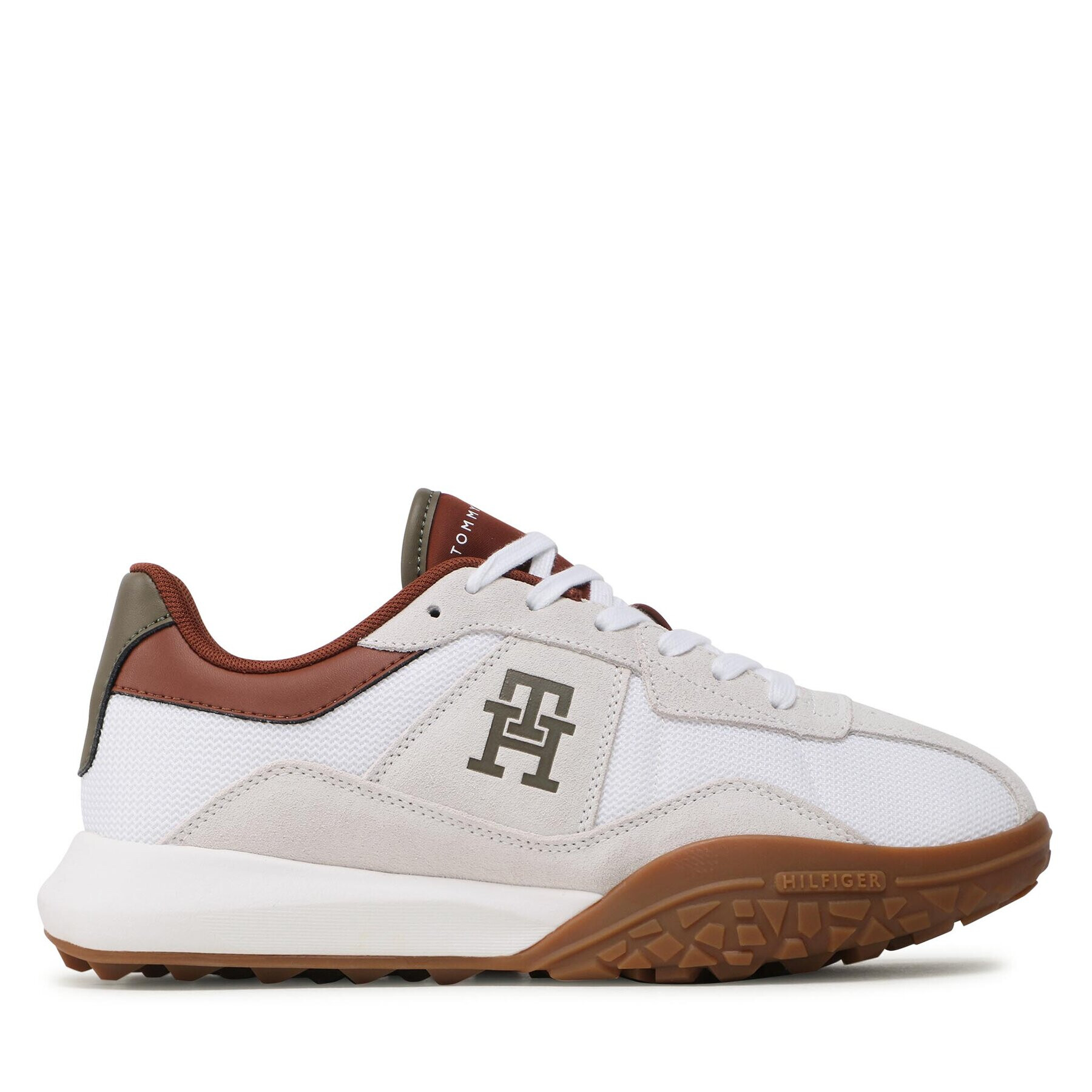 Tommy Hilfiger Sneakersy Retro Modern Runner Mix FM0FM04701 Biela - Pepit.sk