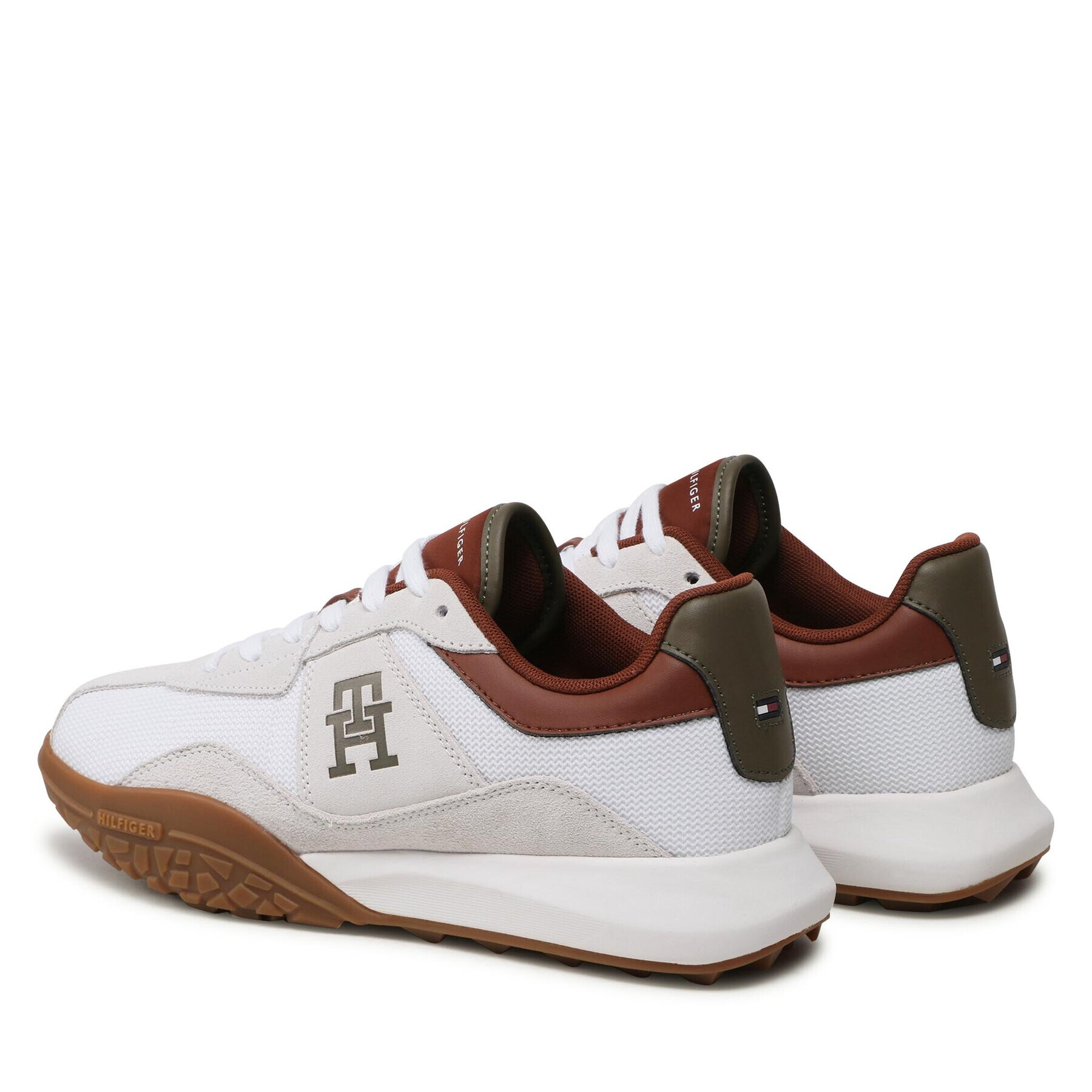 Tommy Hilfiger Sneakersy Retro Modern Runner Mix FM0FM04701 Biela - Pepit.sk