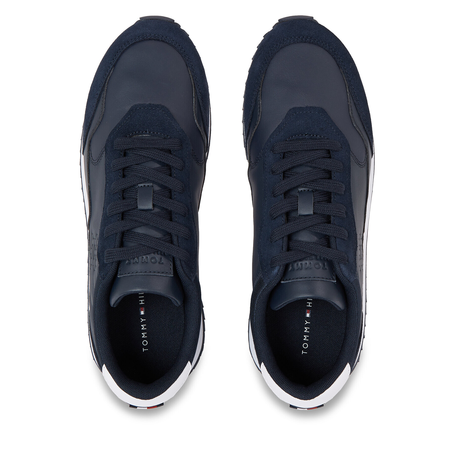 Tommy Hilfiger Sneakersy Runner Evo Lth Mix FM0FM04776 Modrá - Pepit.sk